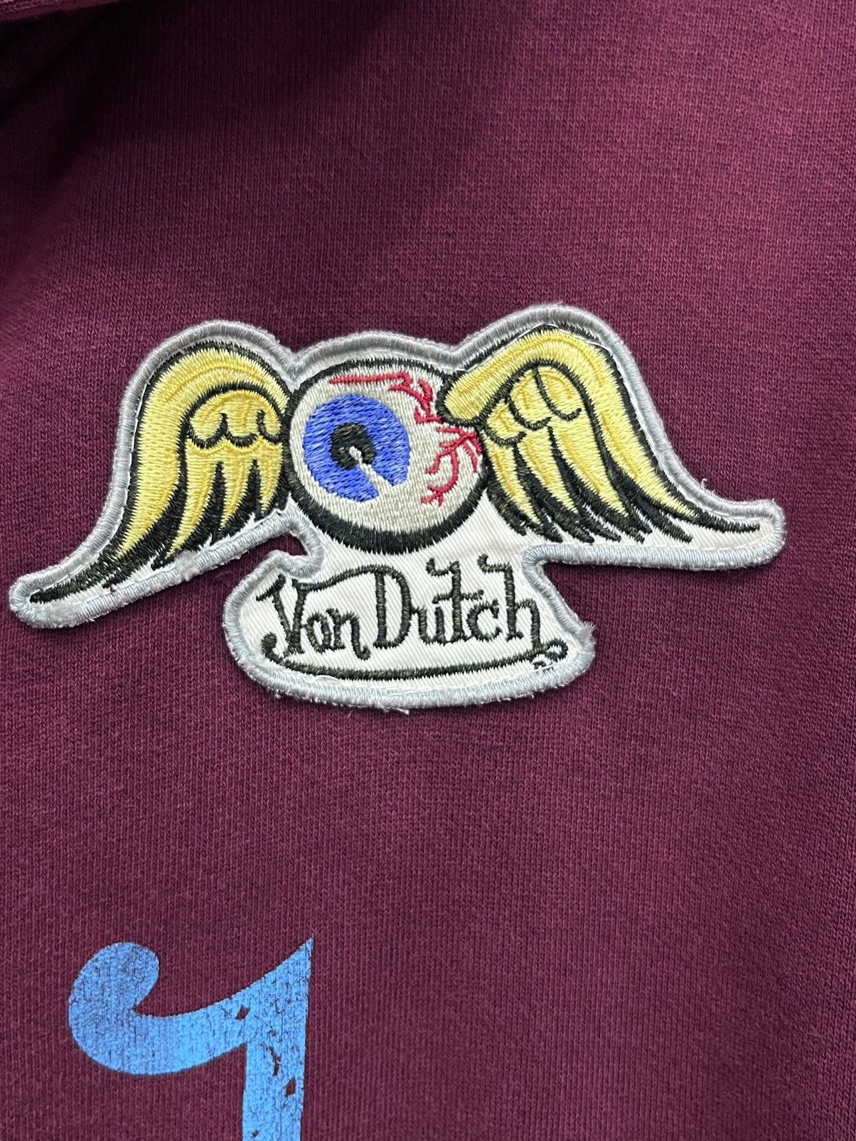 Von Dutch FYE🔥Vtg 90’s VON DUTCH Iconic Flying Eyeball Zipper Hoodie Size US M / EU 48-50 / 2 - 6 Thumbnail