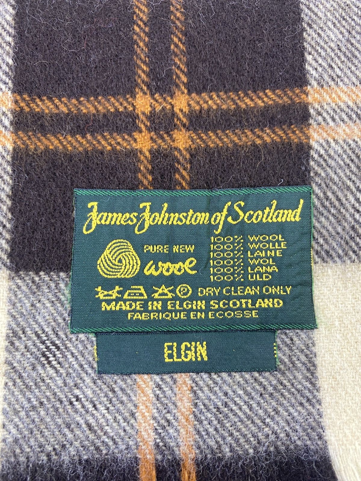 Vintage JAMES JOHNSTON IF SCOTLAND Scarf / Muffler / Neckwear -T798 Size ONE SIZE - 5 Thumbnail