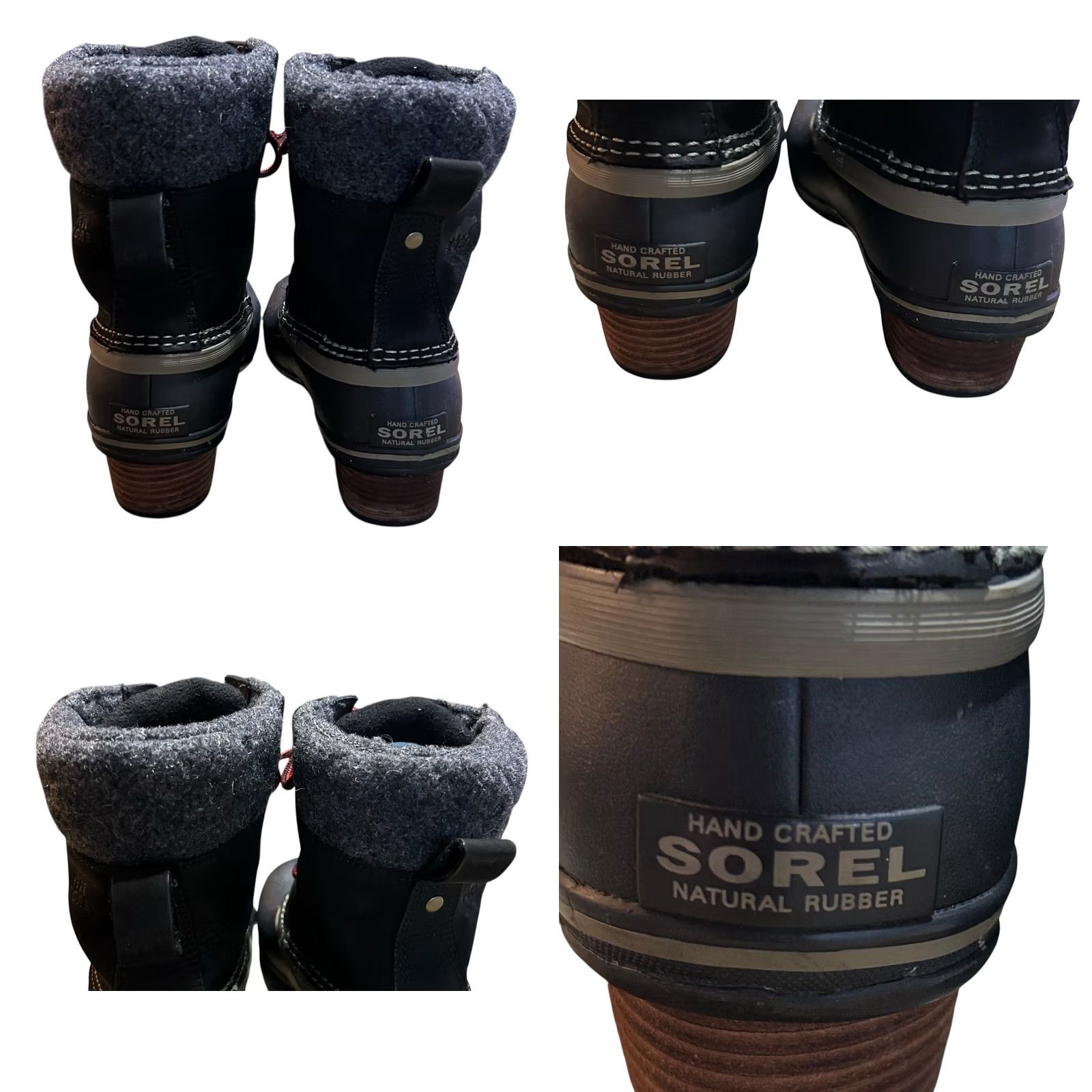 SOREL SOREL Slimpack II Winter Boots Black Leather/Rubber/Wool Waterproof Women Sz 6.5 Size US 7 / IT 37 - 10 Thumbnail