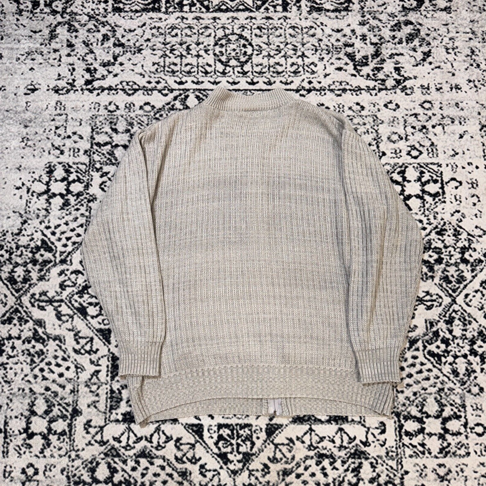 Vintage Vintage Unisex Gray Acrylic Sweater Size L Y2K 90s Geometric Size US L / EU 52-54 / 3 - 14 Thumbnail