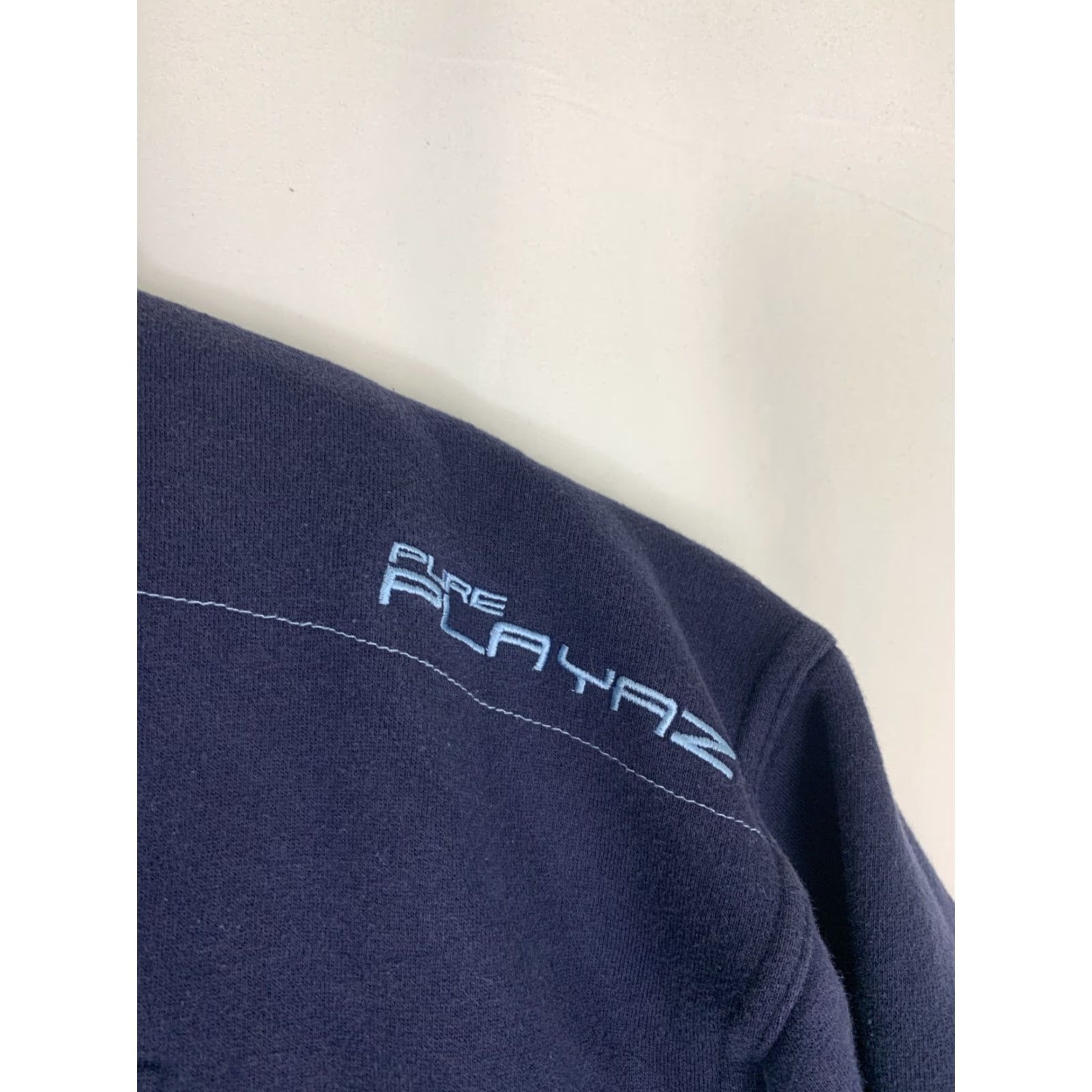 Vintage VINTAGE 90s Pure Playaz Mens 2XL Full Zip Bomber Jacket Blue Men’s Jacket Blue 90s Theme Size US XXL / EU 58 / 5 - 5 Thumbnail
