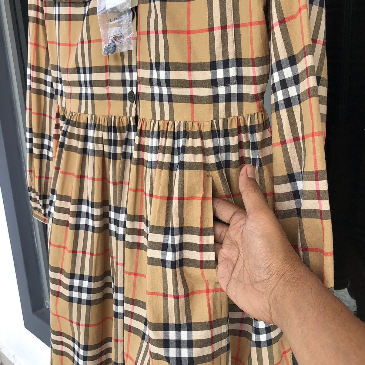 Burberry Burberry London Children Yellow Check Cotton Dress Size XXS / US 00 / IT 34 - 7 Thumbnail