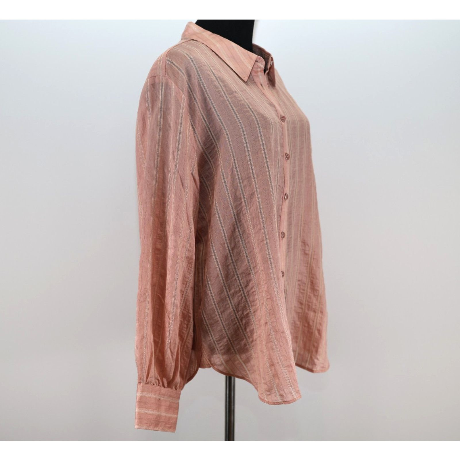 Chicos NWT CHICO'S Classic Collared Blouse French Blush Size 3 $90 Size XXL / US 16-18 / IT 52-54 - 4 Thumbnail
