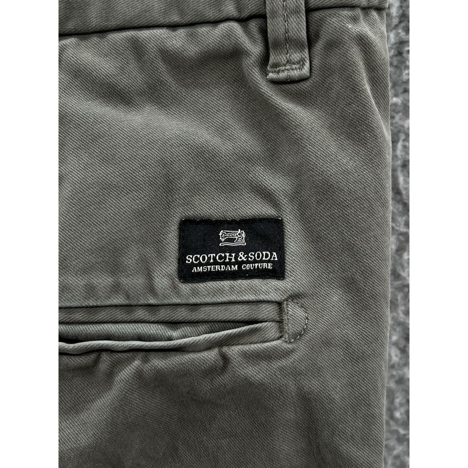 Scotch & Soda Scotch & Soda Stuart Pants 29x32 Moss Green Chino Amsterdam Size US 29 - 5 Thumbnail