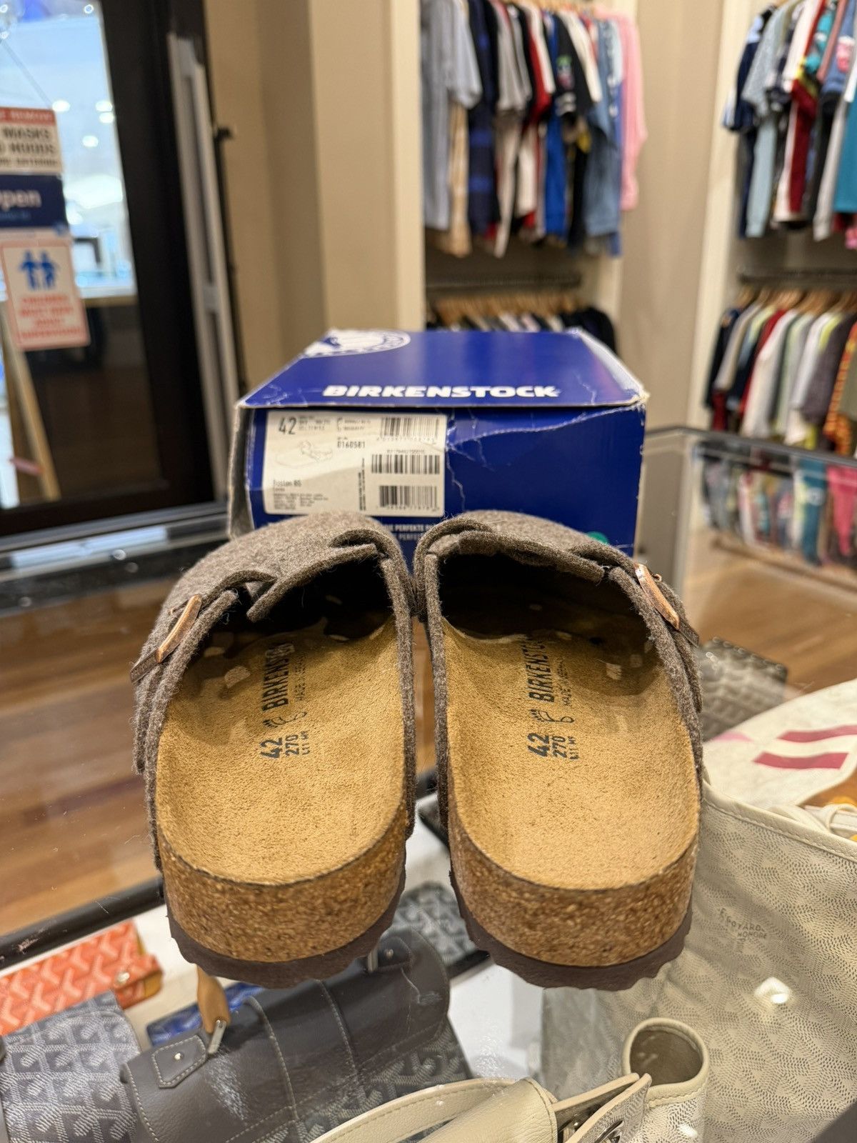 Birkenstock Birkenstock Felt Mule -Brown Size US 9 / EU 42 - 4 Thumbnail