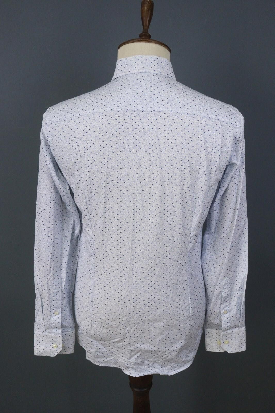 Eton Eton Slim Fit Geometric White Dress Shirt Size 39 / 15.5 Size US M / EU 48-50 / 2 - 9 Thumbnail