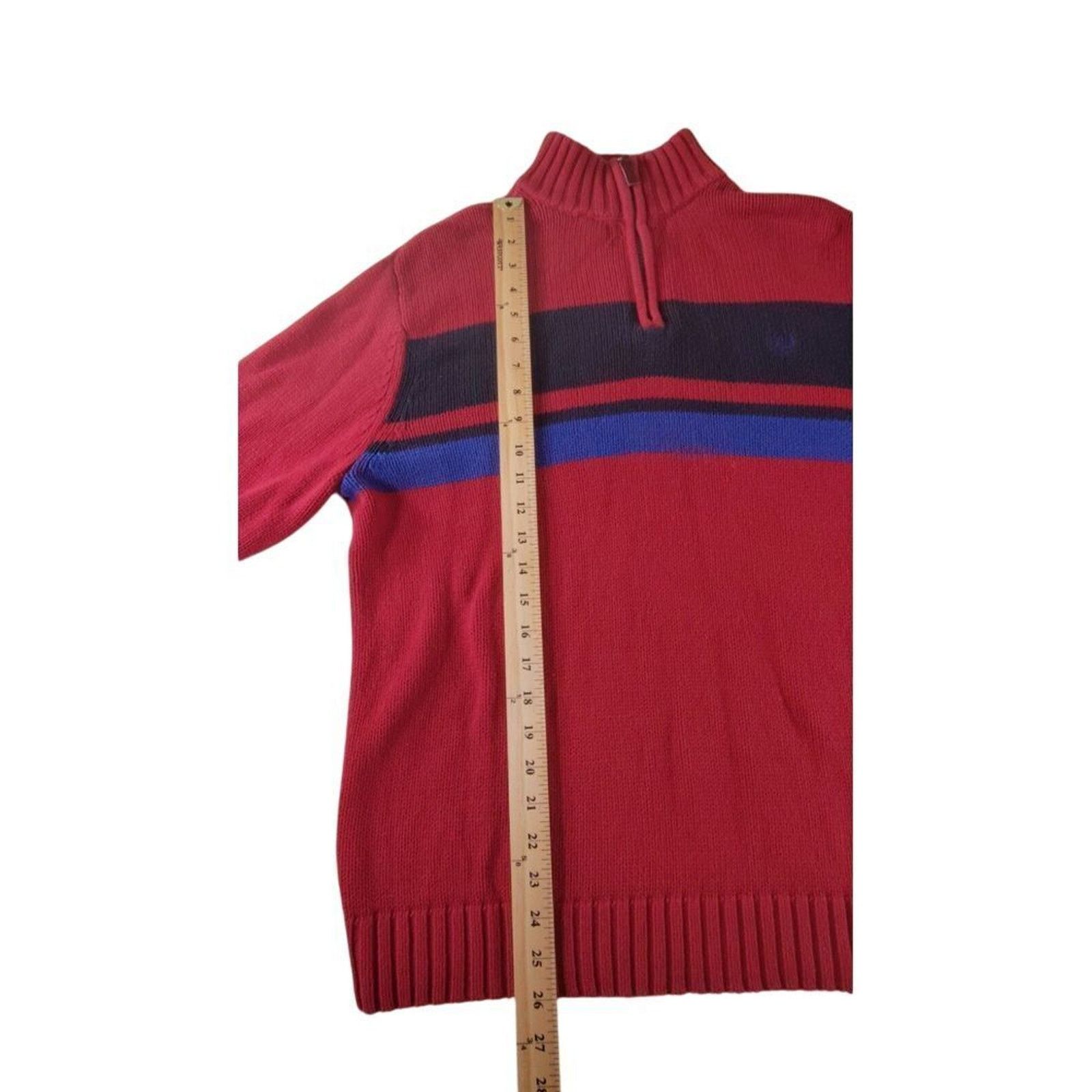 Chaps CHAPS RALPH LAUREN 90'S VINTAGE SWEATER 1/4 Zip Medium Red Size US M / EU 48-50 / 2 - 3 Thumbnail
