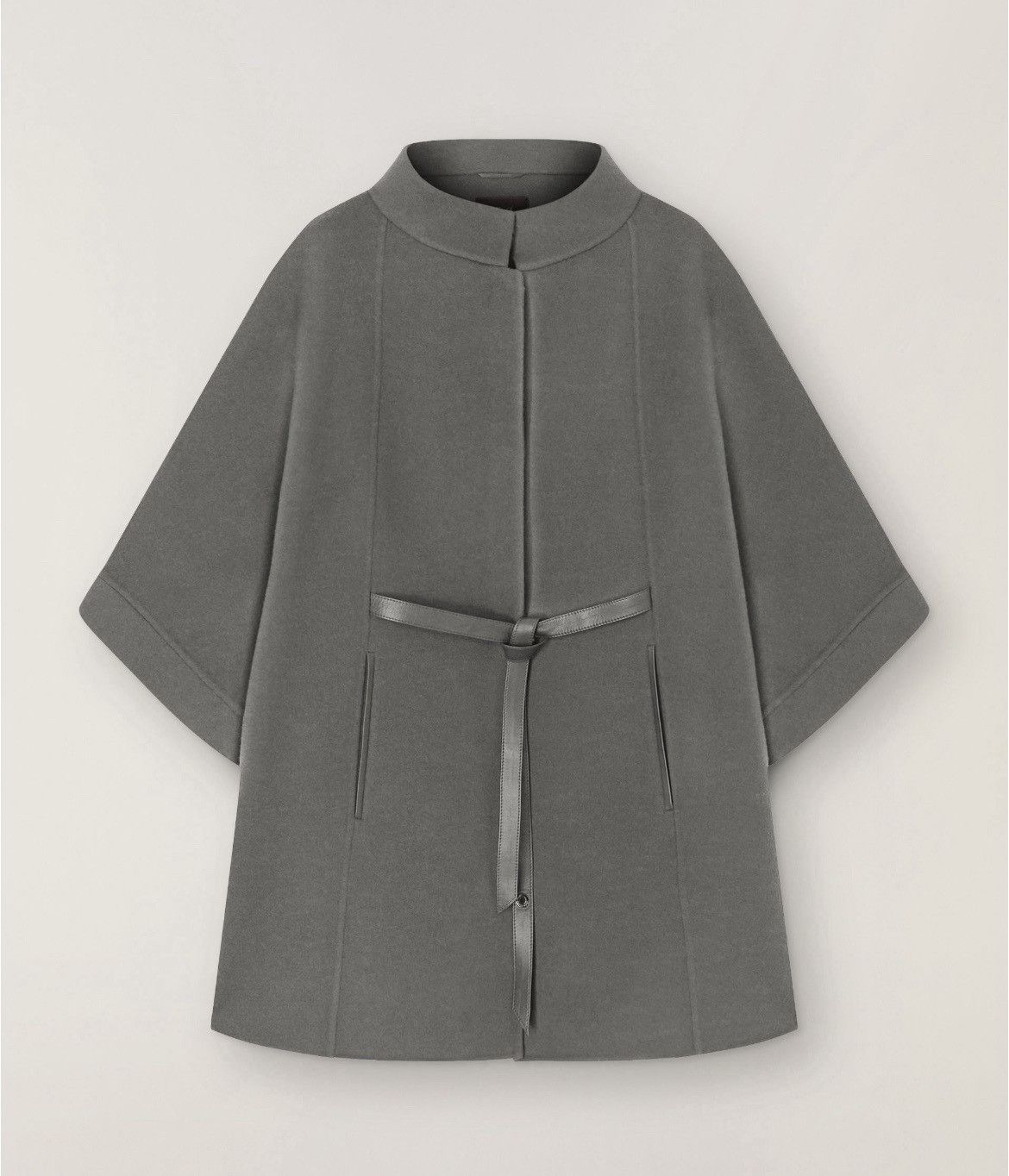 image of Loro Piana O1Loc1C0124 Iconic Funnel Neckline Cape In Grey, Women's (Size XL)
