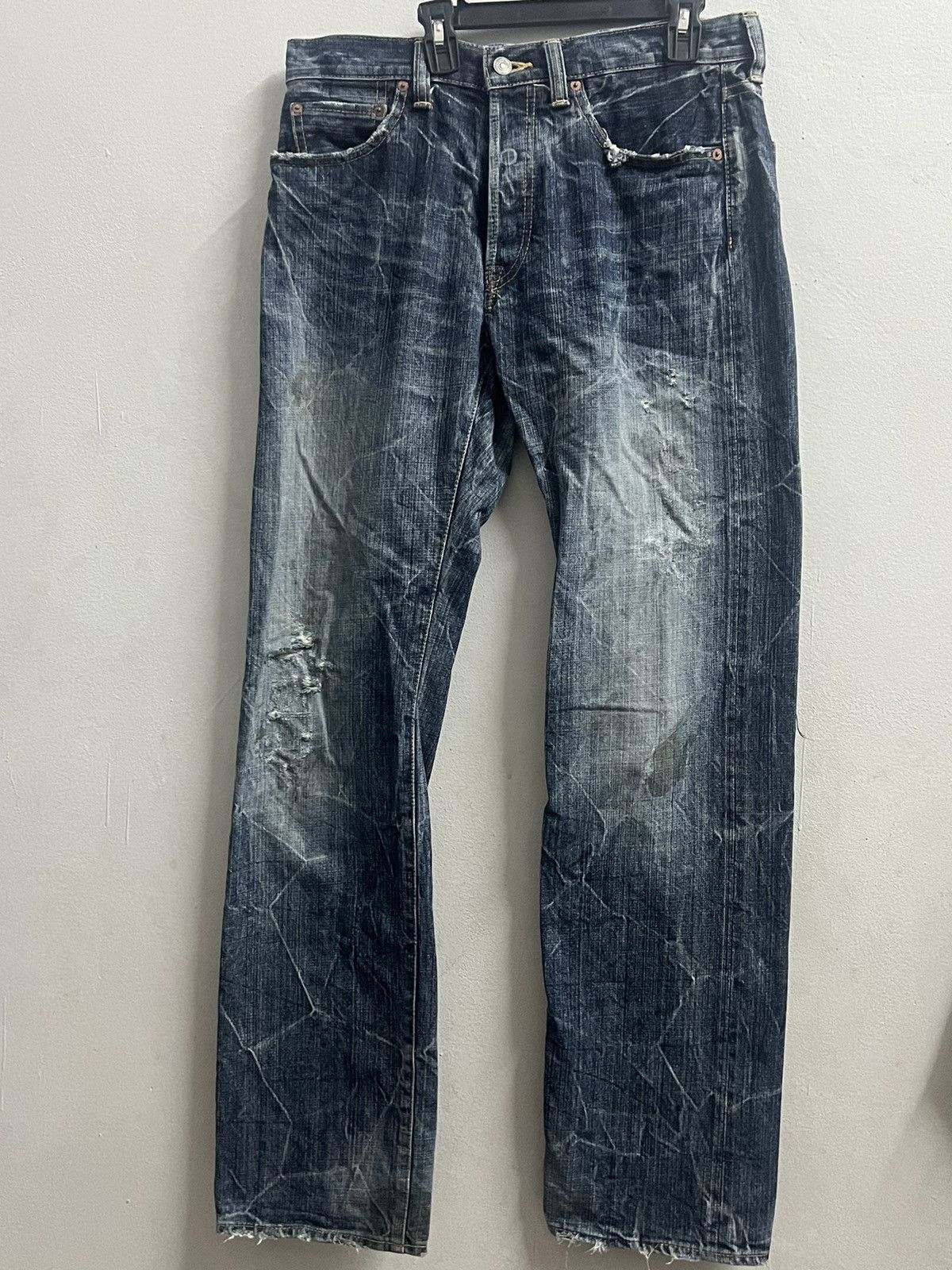 Eternal × Vintage ETERNAL JAPAN DENIM BUTTON FLY JEANS DISTRESSED Size US 32 / EU 48 - 1 Thumbnail