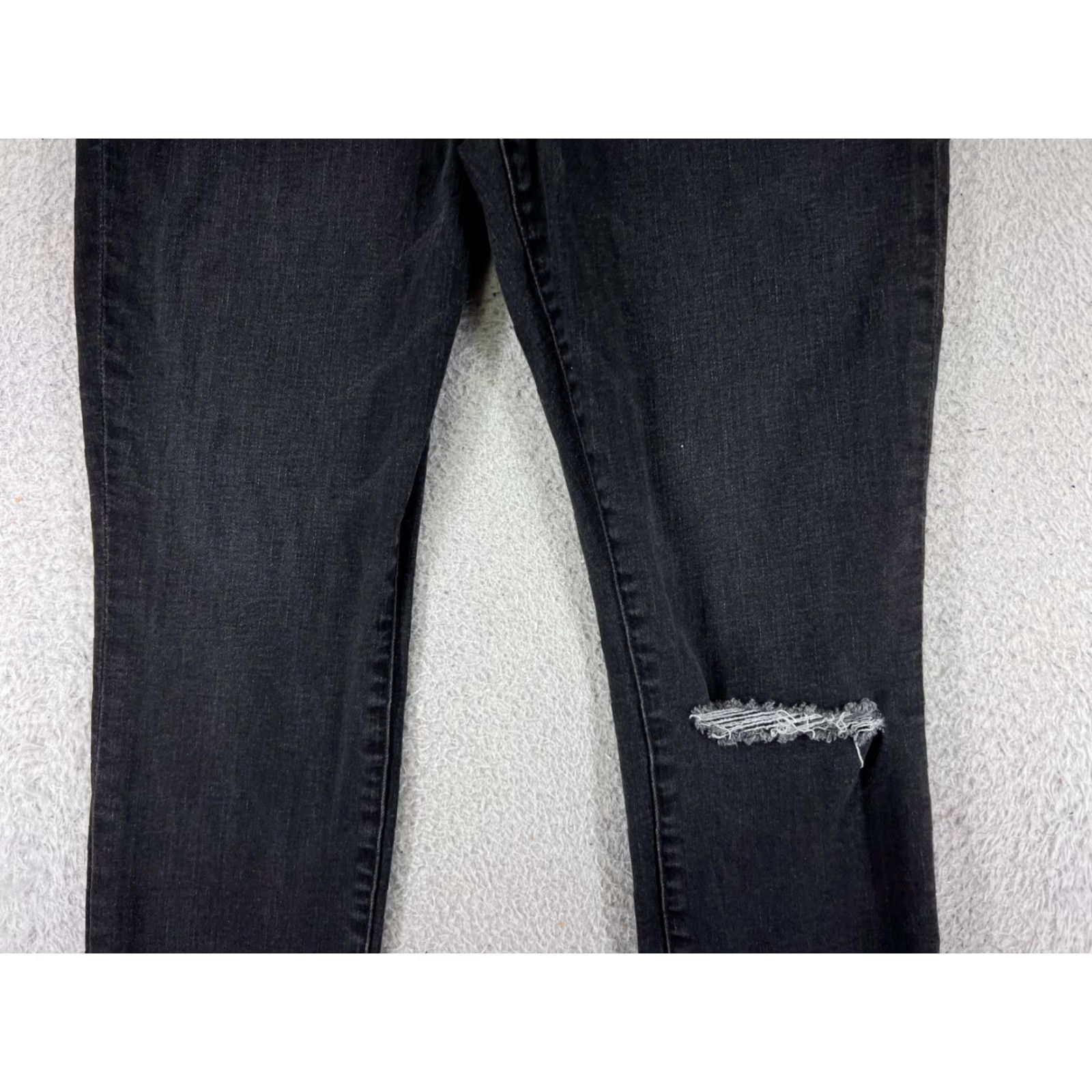 Lucky Brand Lucky Brand Jeans Womens 10 Black Denim Distressed Capri 5-Pocket 25.5in Inseam Cotton Medium Wash Vintage No Size 32" / US 10 / IT 46 - 7 Thumbnail