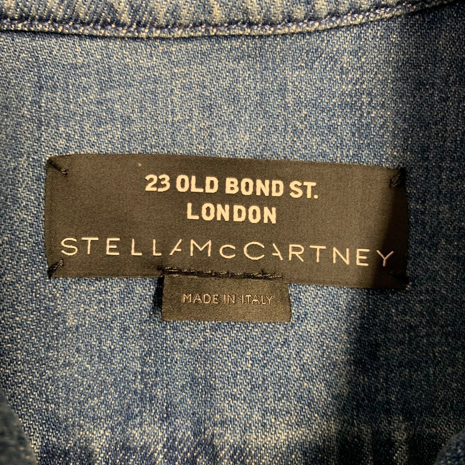 Stella McCartney STELLA McCARTNEY XXS Blue Light Blue Cotton Optical Jacket Size XXS / US 00 / IT 34 - 5 Thumbnail