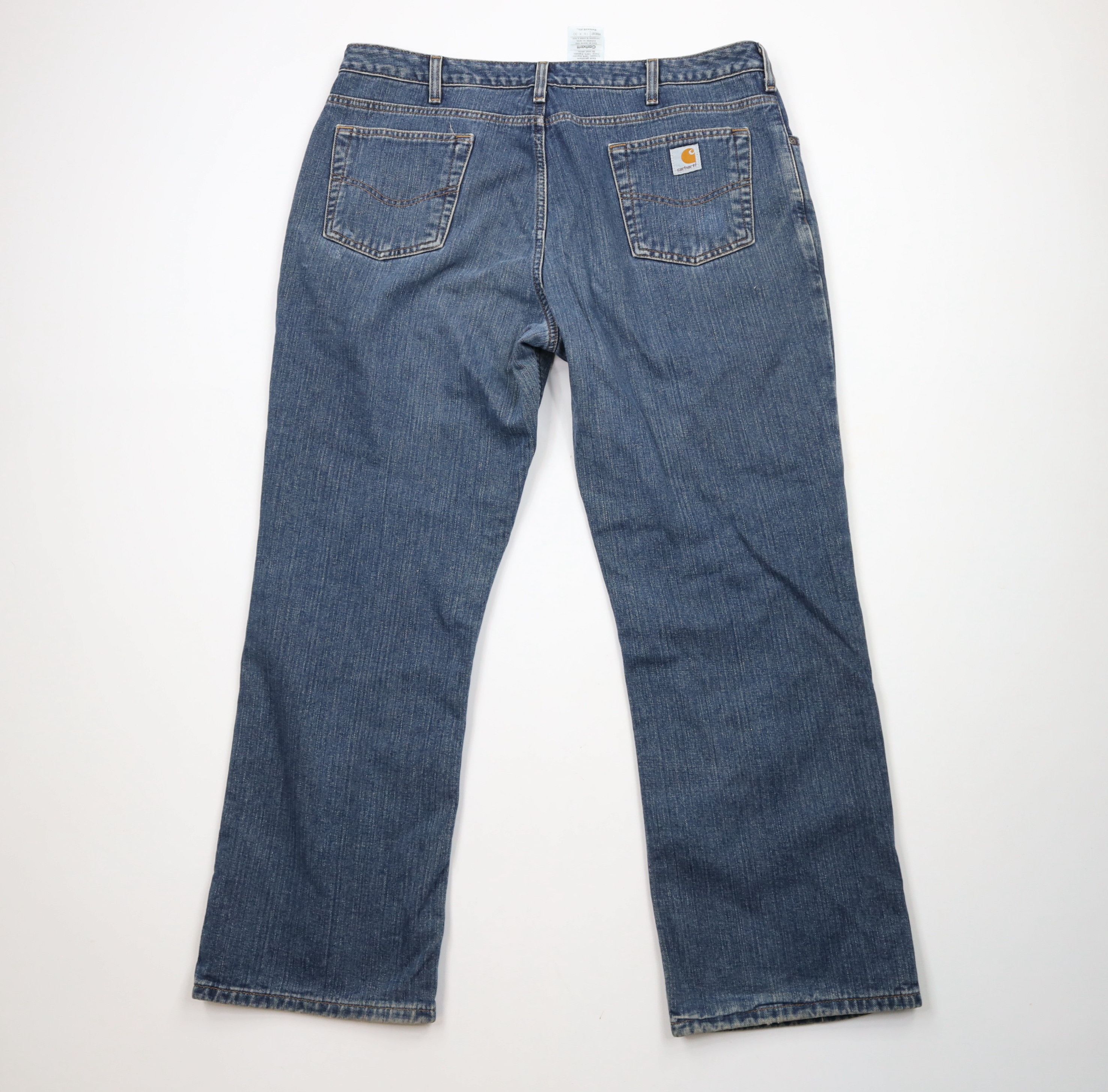 Carhartt × Vintage Vintage Carhartt Fit Flannel Lined Wide Leg Denim Jeans Size 38" / US 16 / IT 52 - 9 Thumbnail