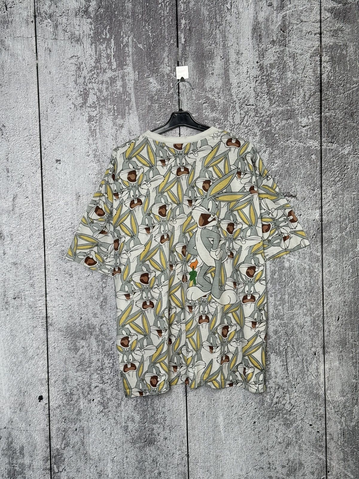 Warner Bros Vintage Bugs Bunny All Over Print T-Shirt Looney Tunes Tee Size US XL / EU 56 / 4 - 16 Thumbnail