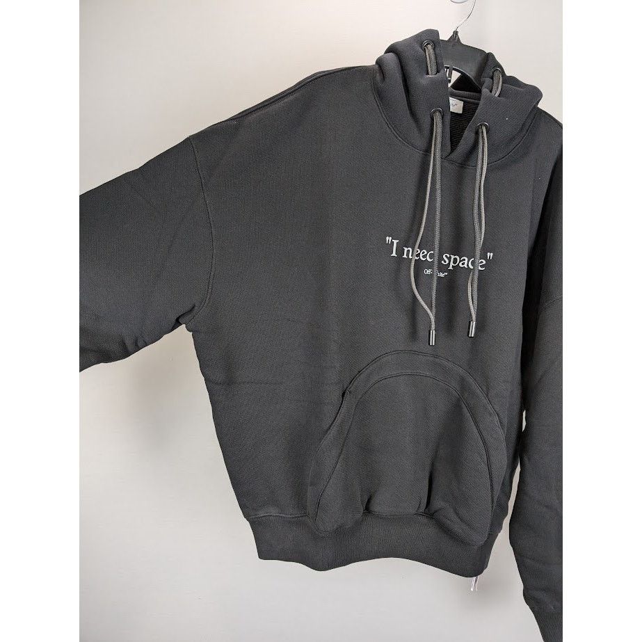 Off-White o1rshd1 Give Me Space DBL String Hoodie in Black / White Size US L / EU 52-54 / 3 - 9 Thumbnail