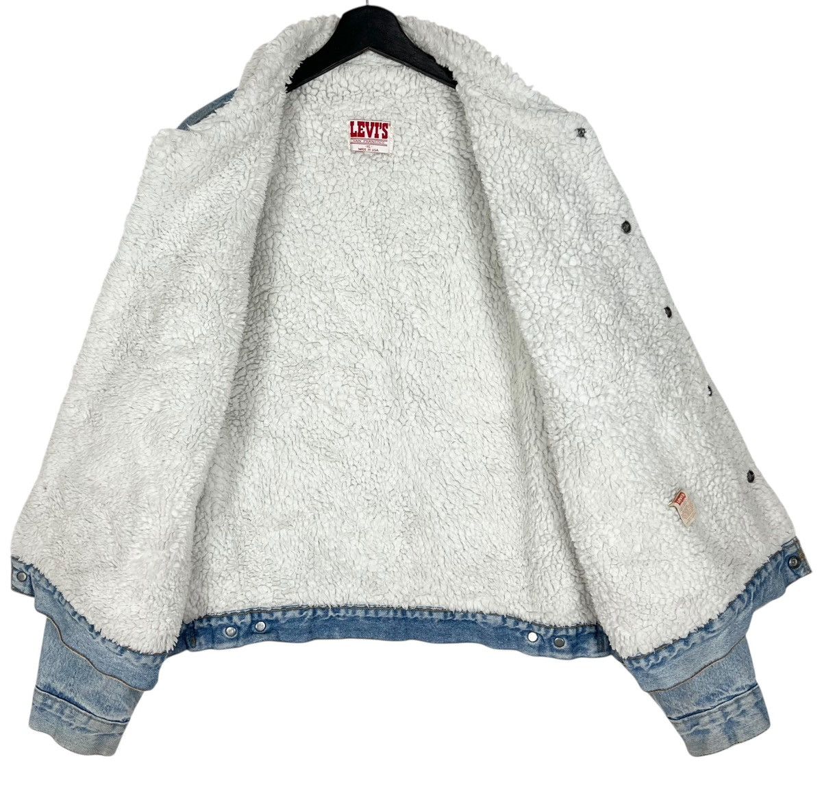 Levi's × Levi's Vintage Clothing × Vintage Vintage Levis Snap Button Sherpa Trucker Jacket Size US XL / EU 56 / 4 - 9 Thumbnail