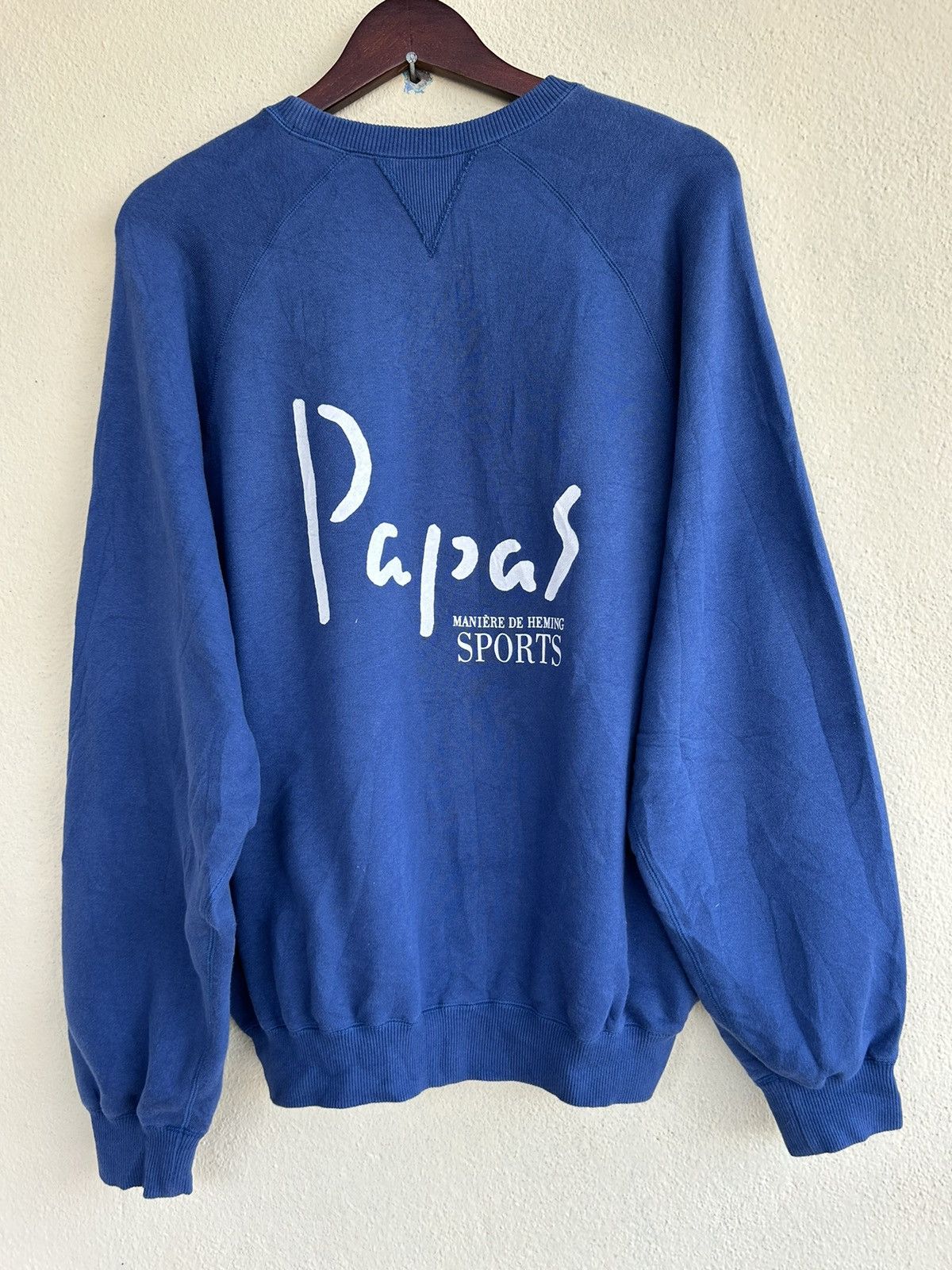 PAPAS パパス MANIERE DE HEMING トレーナー スウェット ロゴ 茶