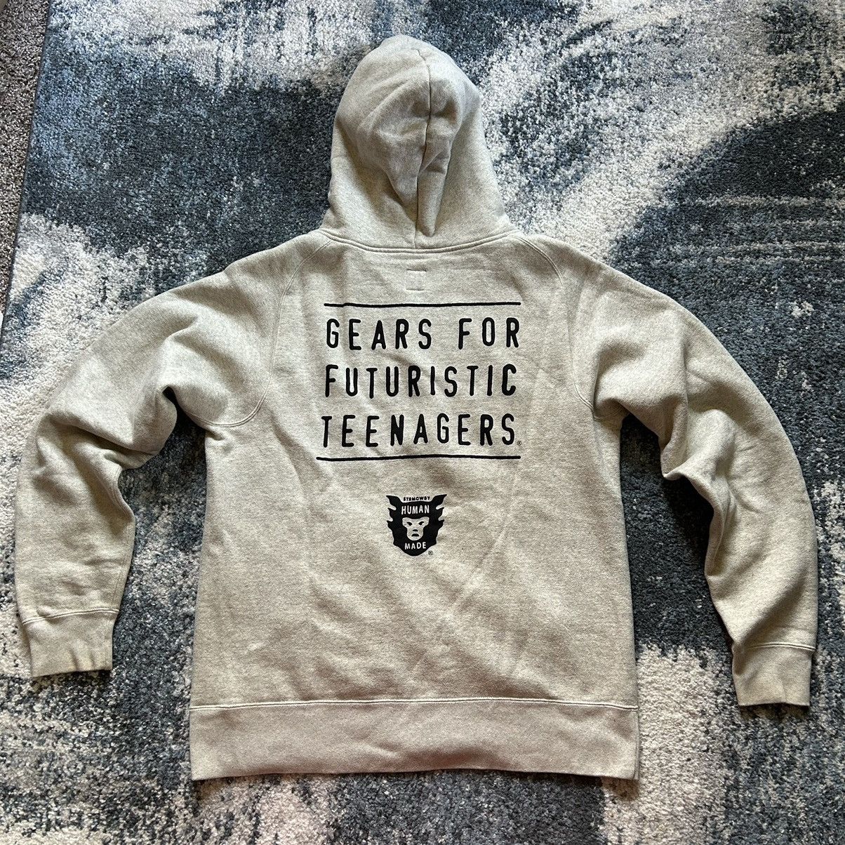 Human Made × Nigo × Vintage 2018 HM GOLD ZiP UP HOODiE SWEATSHiRT OATMEAL HEATHER GREY Size US L / EU 52-54 / 3 - 17 Thumbnail