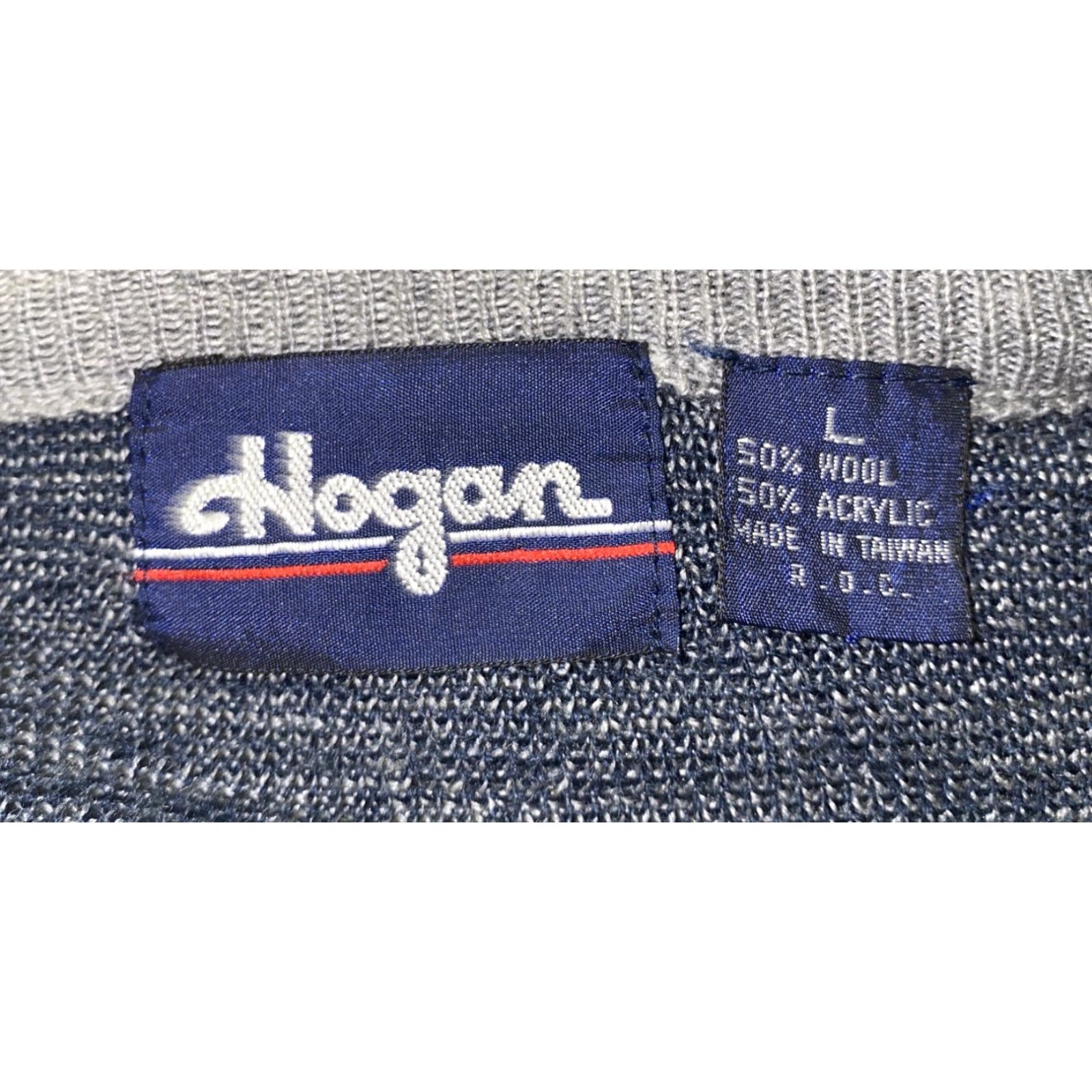Hogan VINTAGE Hogan Mens Gray Wool/Acrylic V-Neck Sweater Size L Shirt Size US L / EU 52-54 / 3 - 5 Thumbnail