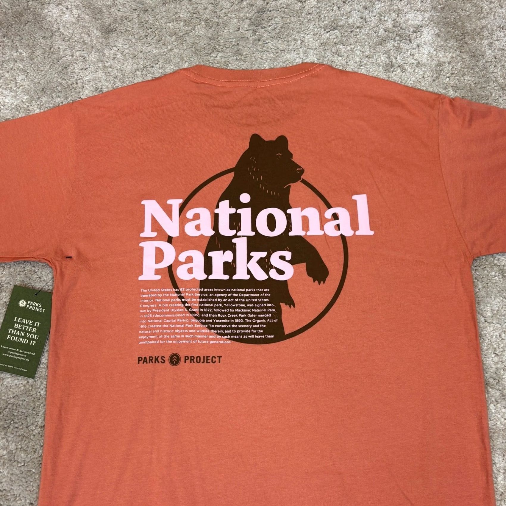 Parks Project VINTAGE Parks Project Our National Parks Puff Print Pocket T Shirt Men's L Pink Size US L / EU 52-54 / 3 - 2 Thumbnail