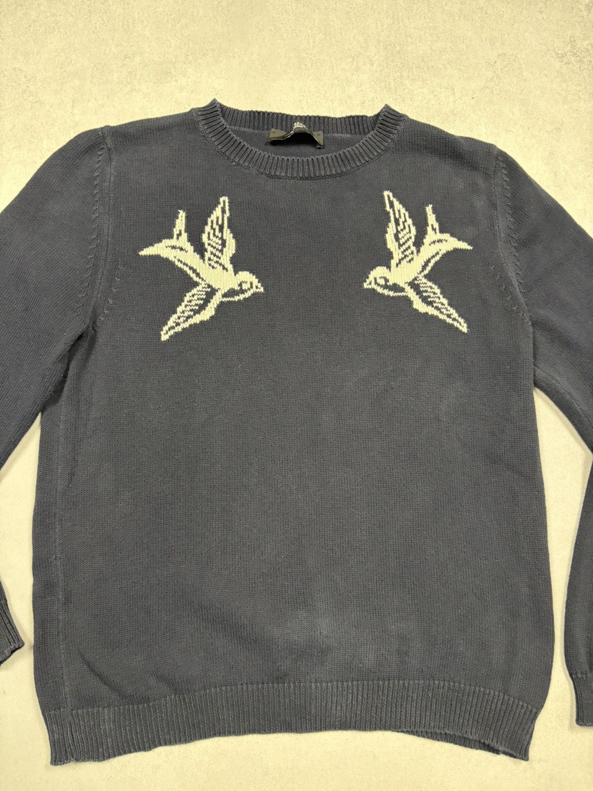 Weekend Max Mara Weekend Max Mara Knit Sweater With Swallow Motif Navy Size M Size M / US 6-8 / IT 42-44 - 6 Thumbnail