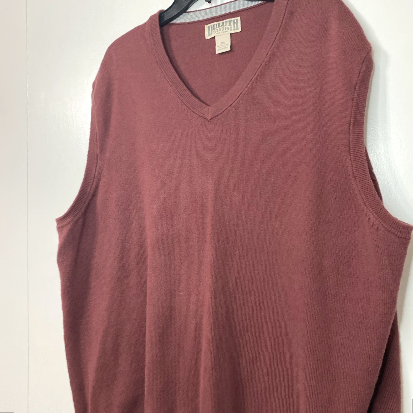 CO Duluth Trading Co Vest Mens 2XL Burgundy Red Nylon Cotton Blend Golf Preowned Vest Size US XXL / EU 58 / 5 - 5 Thumbnail