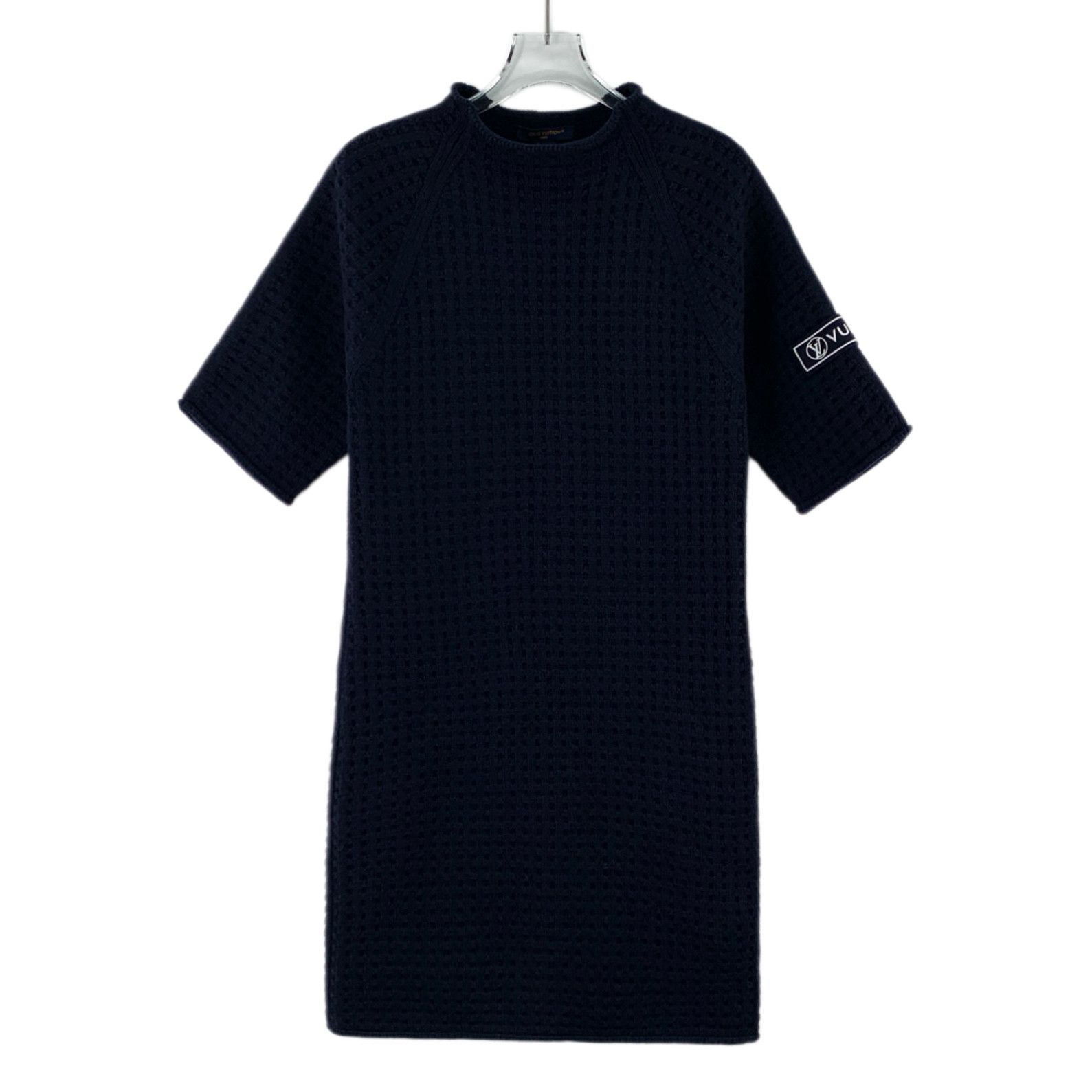 Louis Vuitton Louis Vuitton Badge Wool Knit Dress Navy (S) Size S / US 4 / IT 40 - 1 Thumbnail