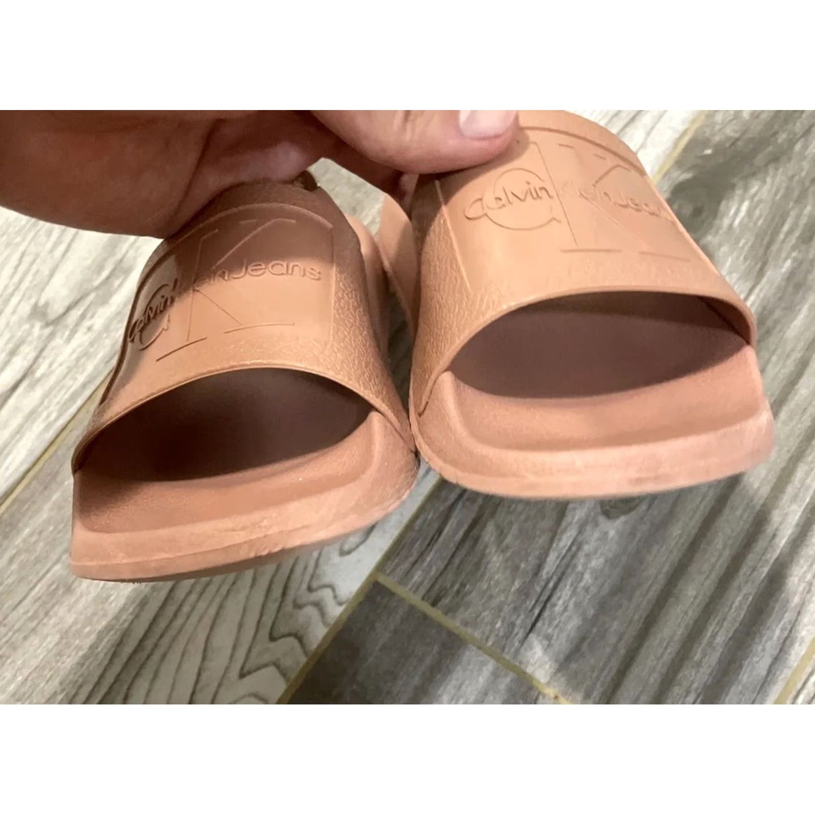 Calvin Klein Calvin Klein Jeans Pink Jelly Sandals Christie Pool Slides Sandal Women US 7 Pink Waterproof Flat Slip On Christie Size 30" / US 8 / IT 44 - 5 Thumbnail