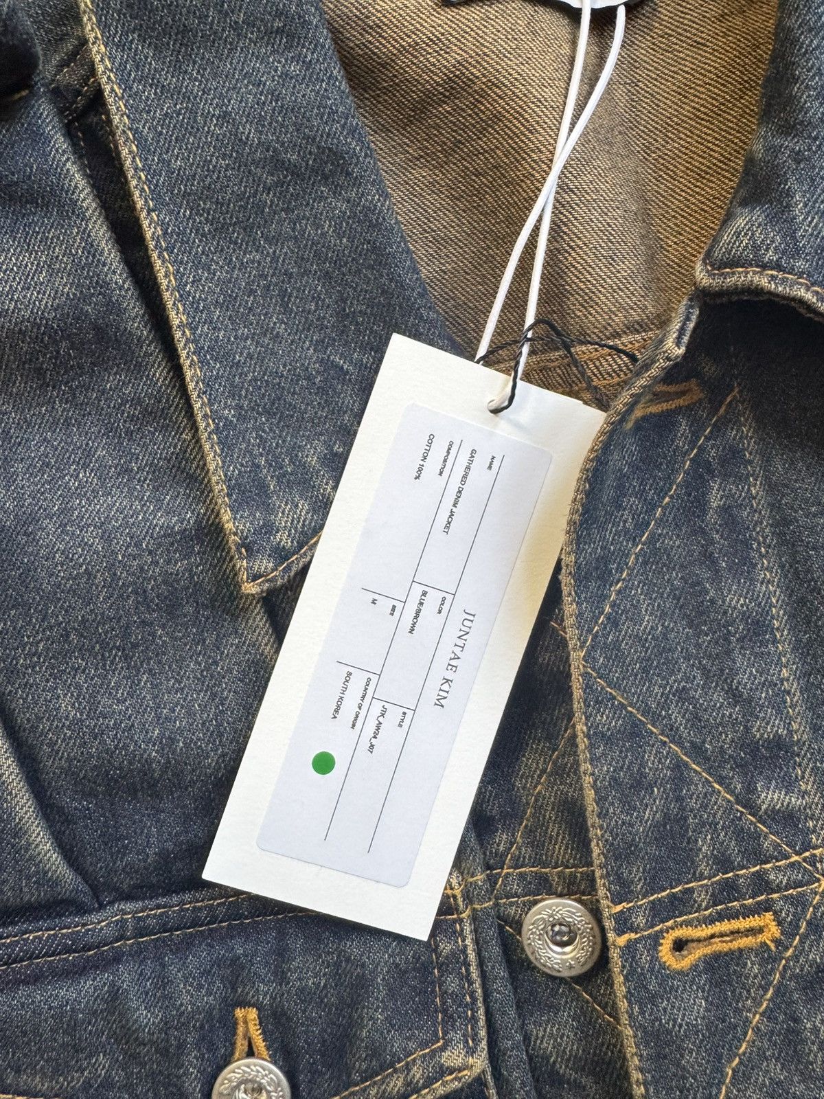 Juntae Kim Juntae Kim gathered denim jacket Size US S / EU 44-46 / 1 - 5 Thumbnail