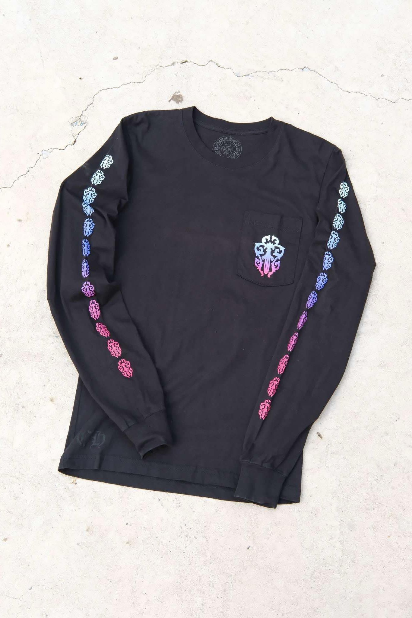 Chrome Hearts CH Gradient Dagger Horseshoe Logo Long Sleeve Tee Size S / US 4 / IT 40 - 2 Thumbnail