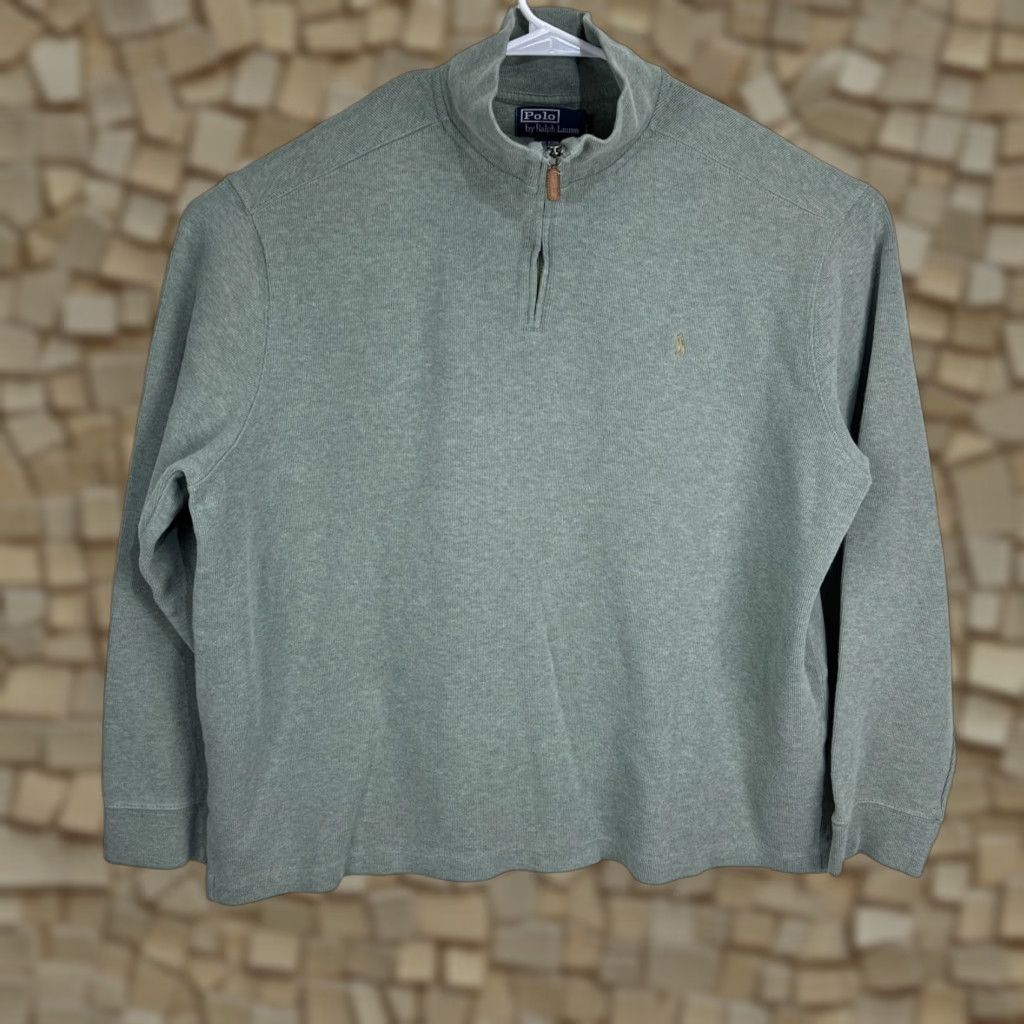Polo Ralph Lauren Polo Ralph Lauren Sweater Shirt Men 2XL Green 1/4 Zip Knit Pony Logo Mock Neck Pullover Christmas? (Note: No extra words) Size US XXL / EU 58 / 5 - 1 Thumbnail