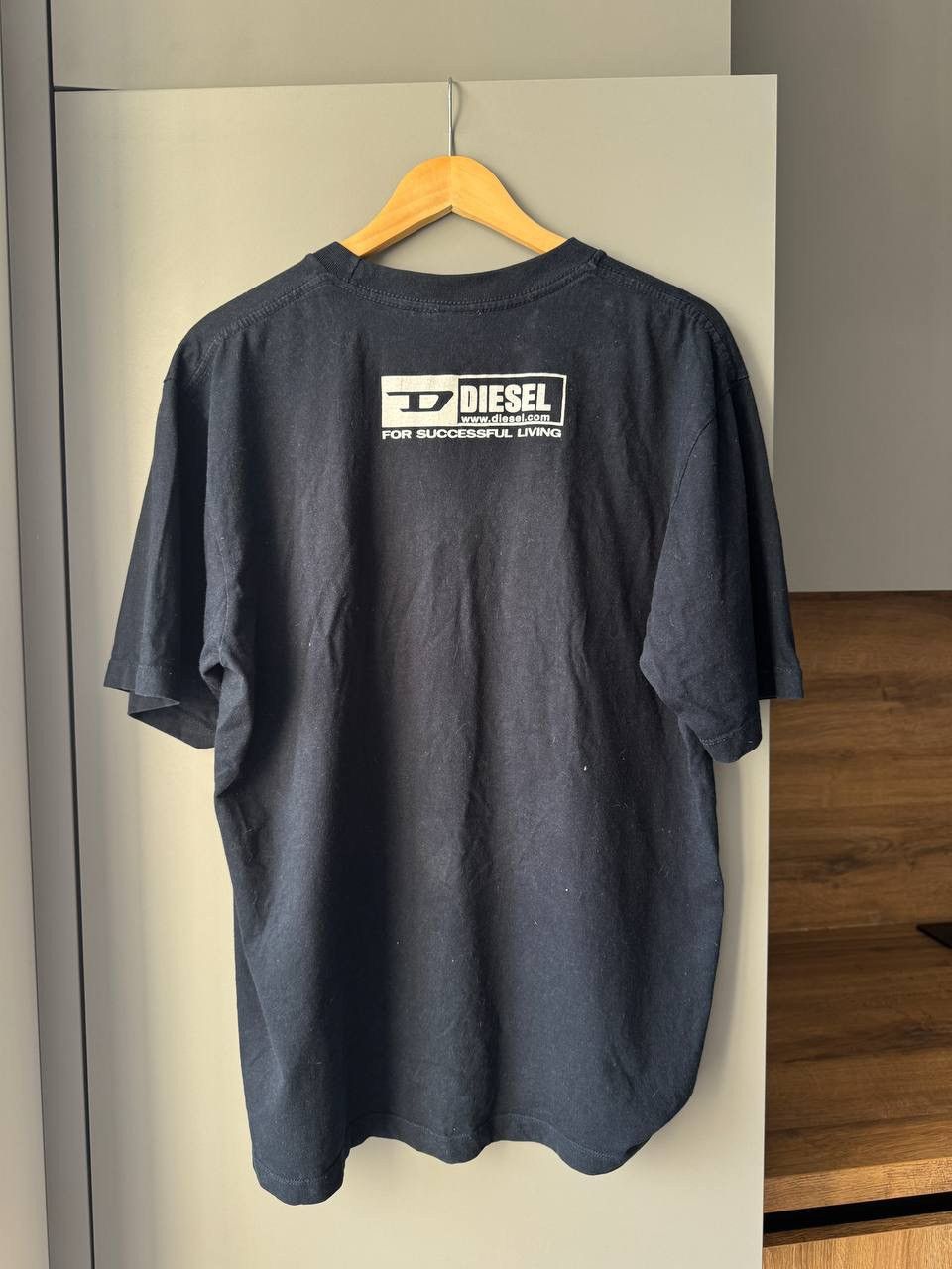 Diesel × Vintage Vtg Diesel T-Shirt Big Logo Back Heavy Cotton Crew Neck Y2K Size US XL / EU 56 / 4 - 5 Thumbnail