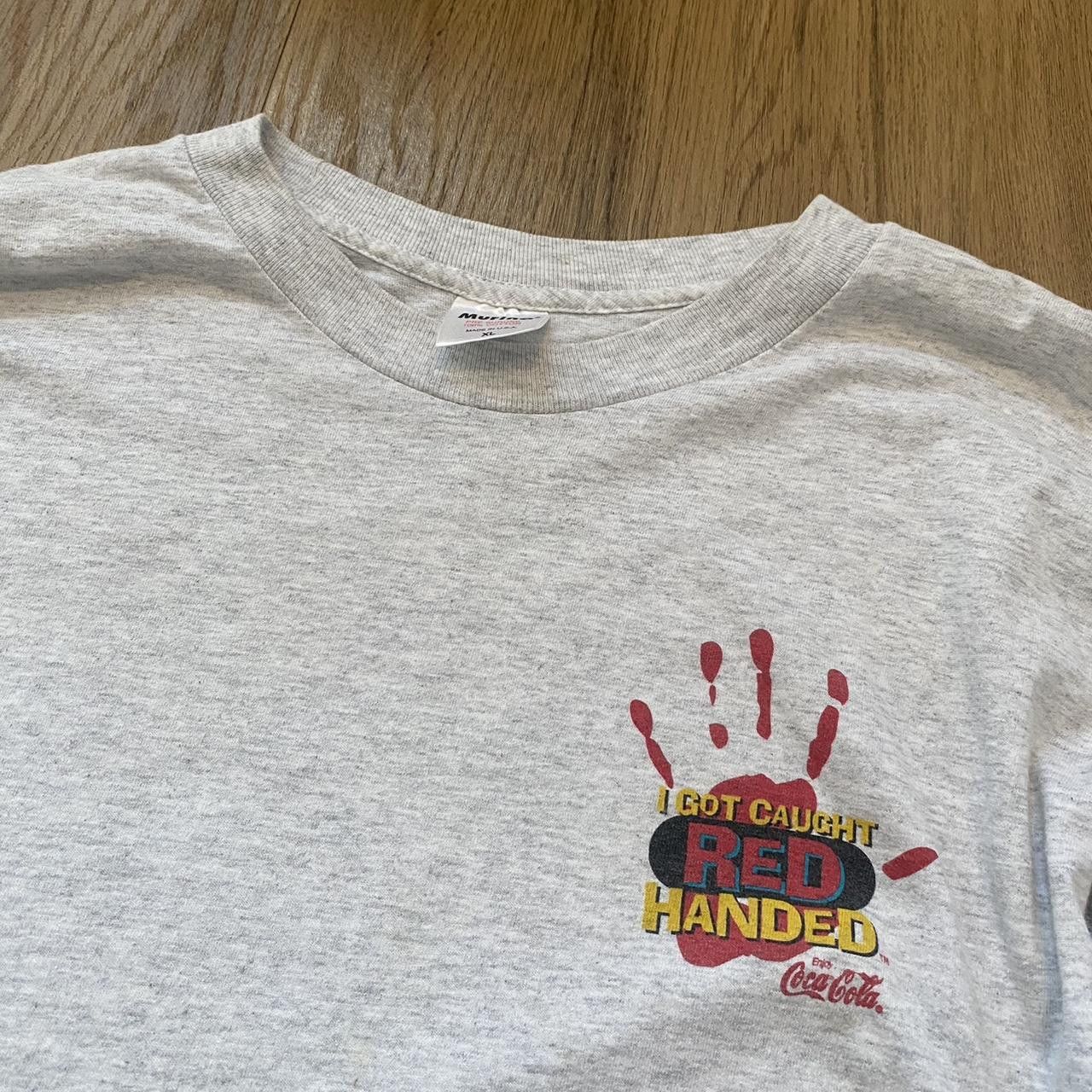 Coca Cola Singe stitch Grey long sleeve shirt with red graphics Size US XL / EU 56 / 4 - 3 Thumbnail