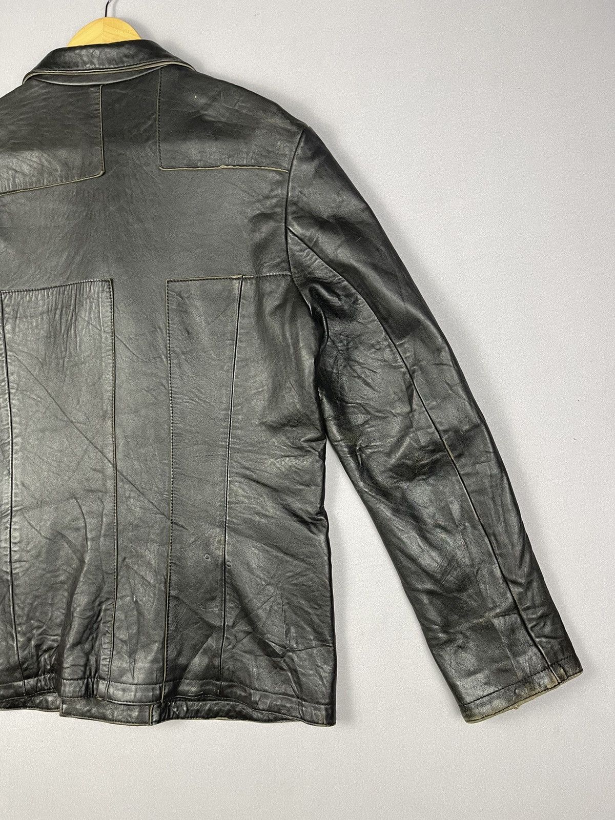 Leather Vintage HIROYUKI KATO Double Breasted Leather Jacket Size US L / EU 52-54 / 3 - 10 Thumbnail
