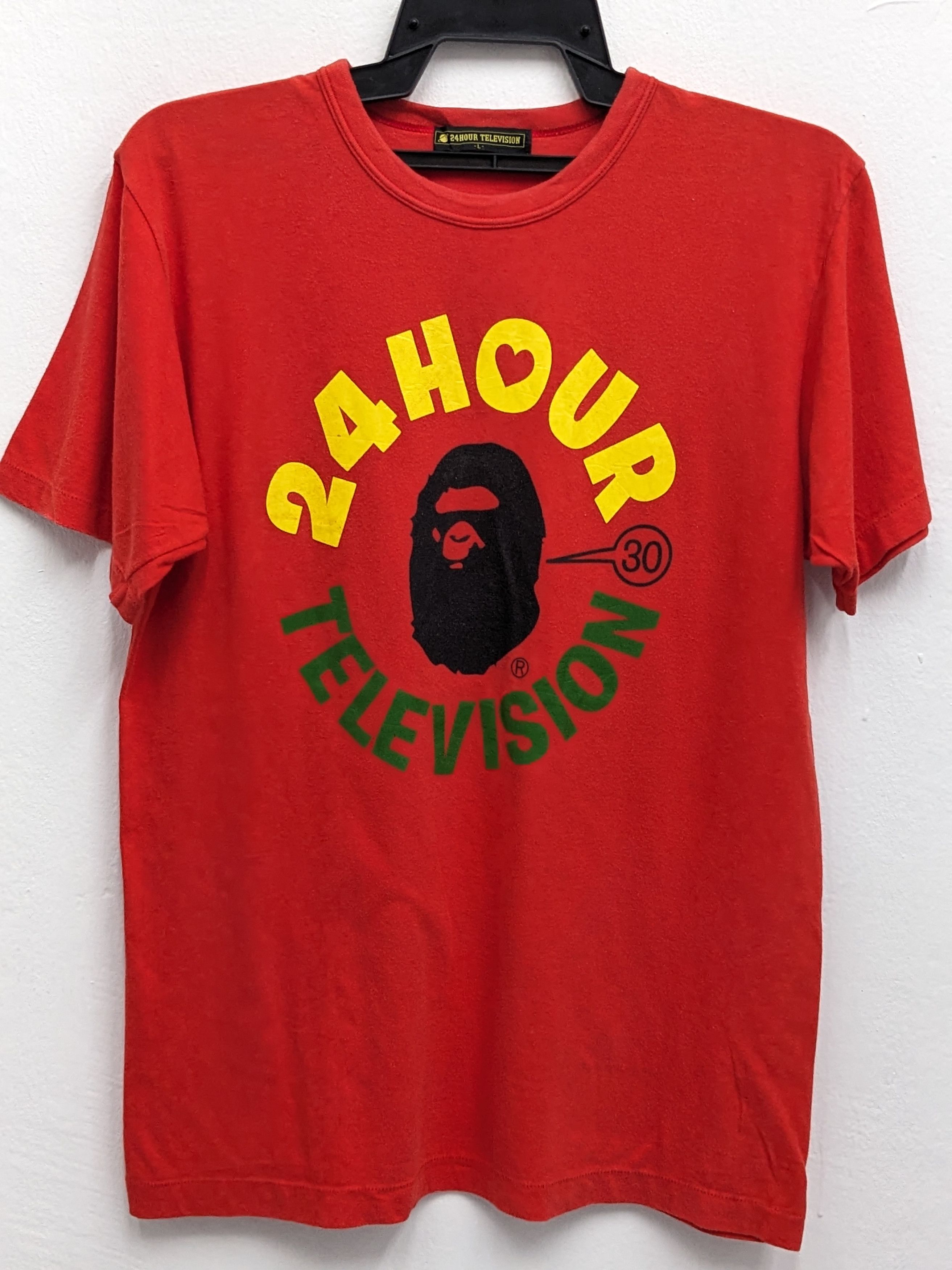 Bape Bape 24 Hours Television Tee Size US L / EU 52-54 / 3 - 1 Thumbnail