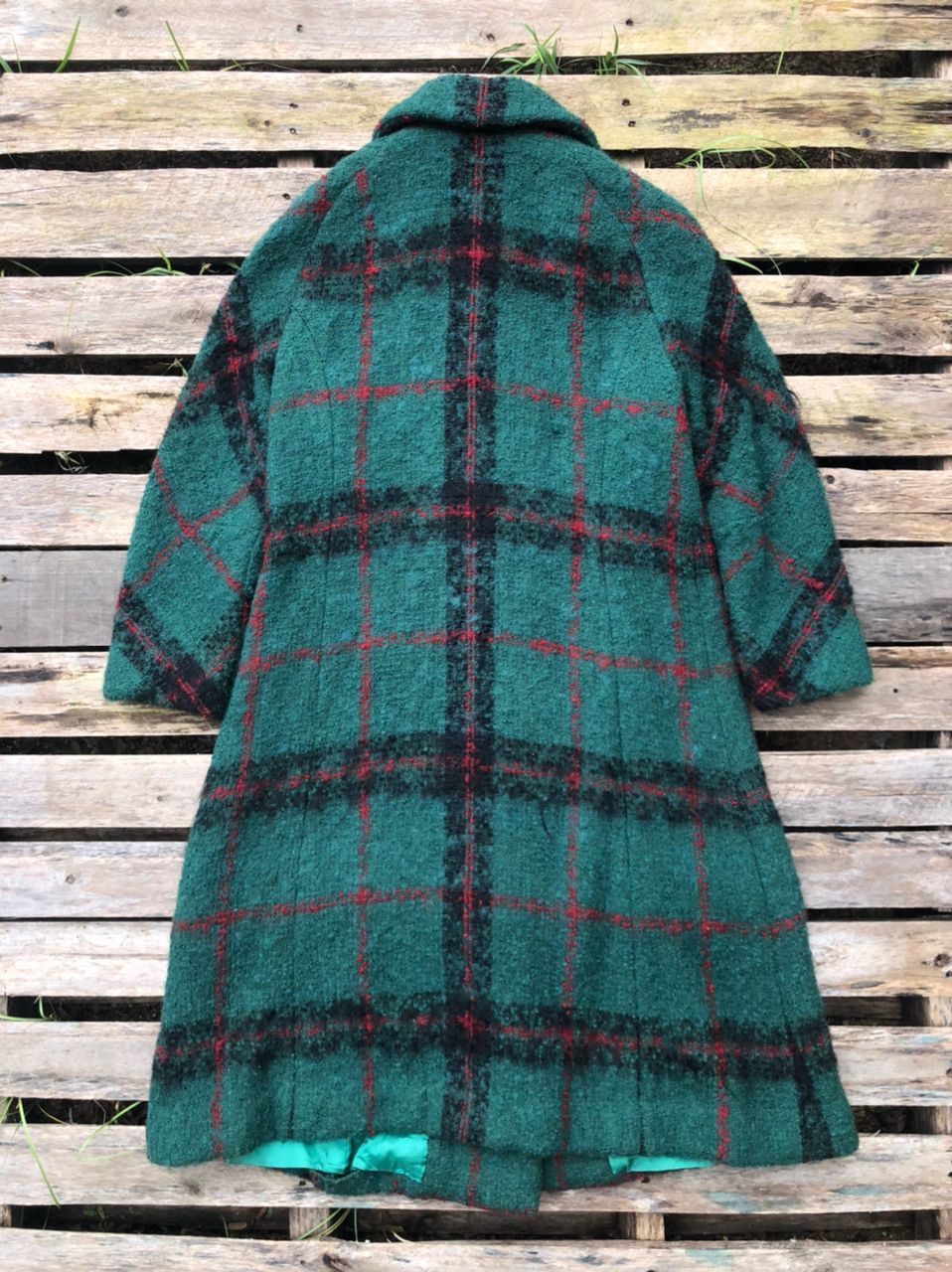 Vintage Vintage Unbrand Tartan Wool Coat Jacket Size S / US 4 / IT 40 - 2 Thumbnail