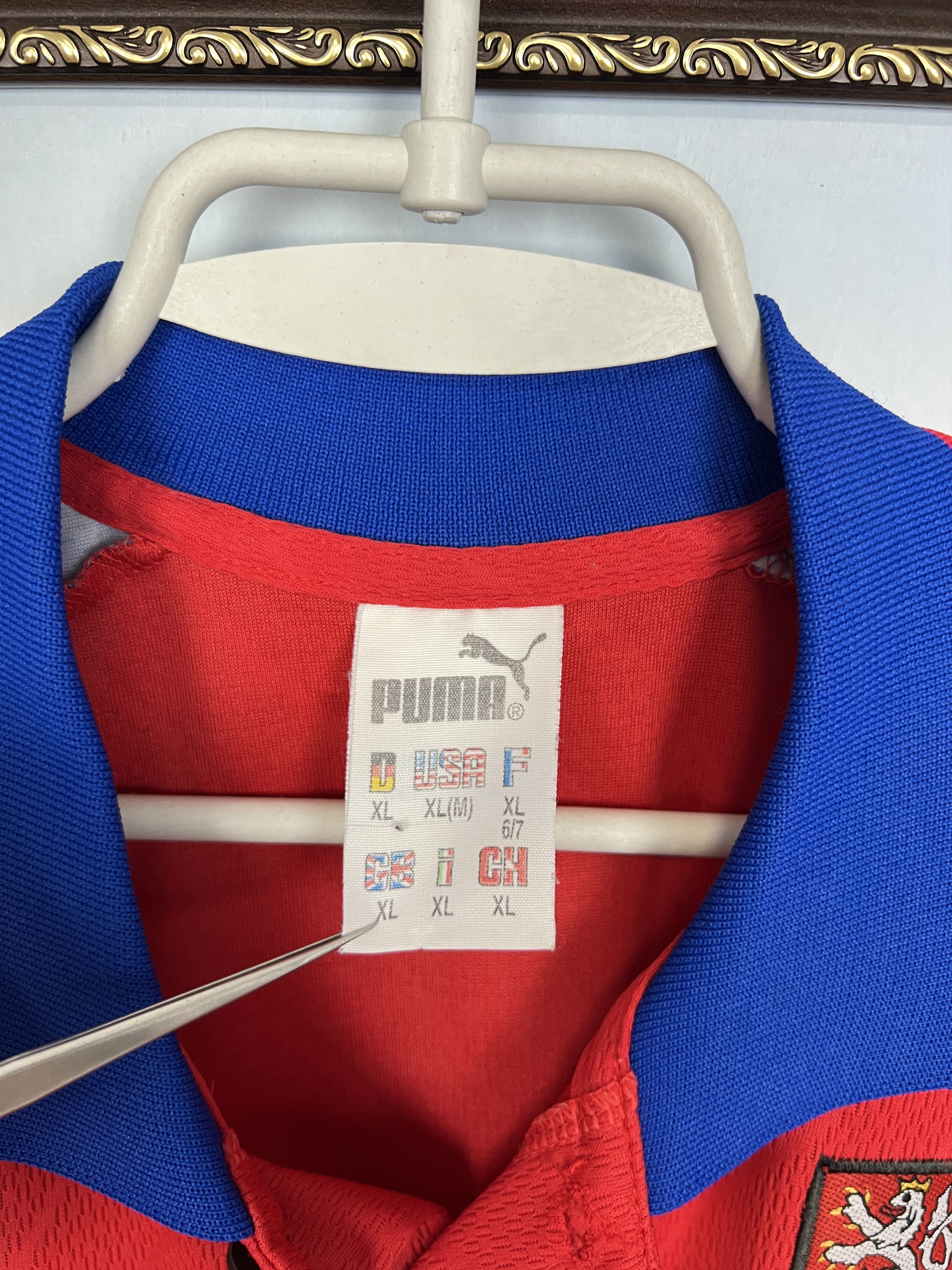 Puma Czech Republic football shirt 1996 Puma Pavel Kuka Tee Size US XL / EU 56 / 4 - 7 Thumbnail
