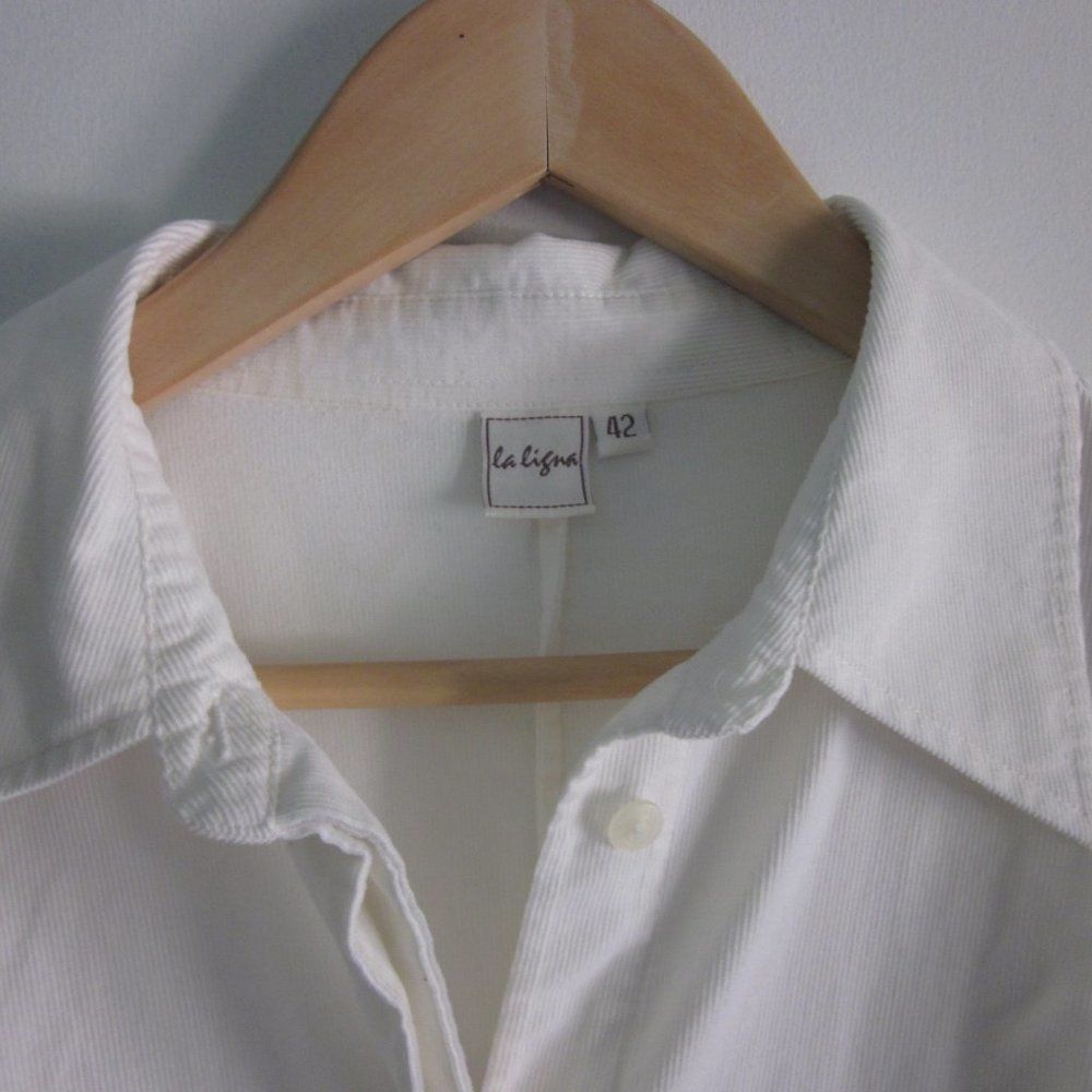La Ligne La Ligna Ivory Corduroy Wrap Blouse Size 42 Size M / US 6-8 / IT 42-44 - 7 Thumbnail