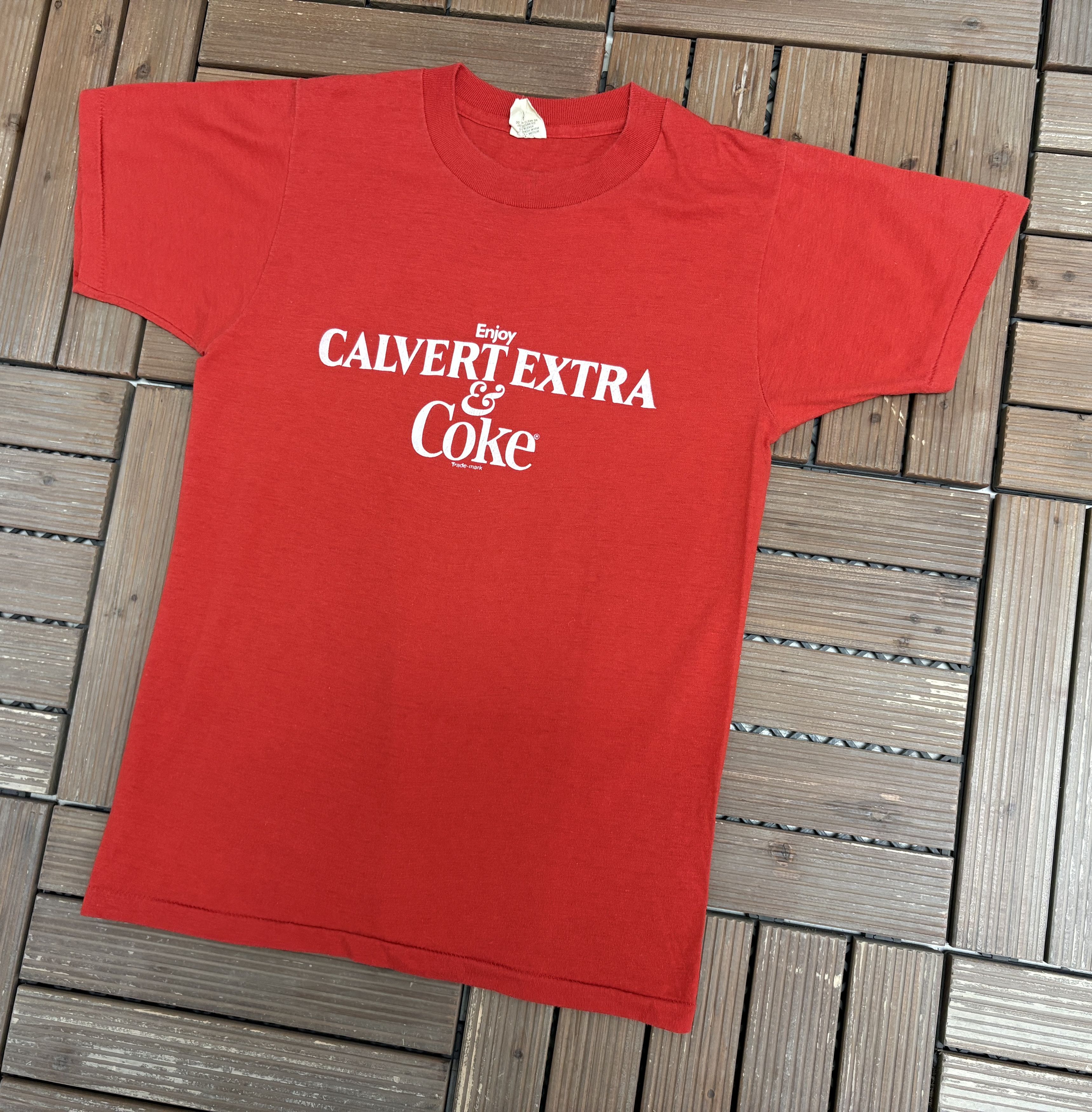 Vintage Enjoy Calvert Extra & Coke Vintage Red T-Shirt Tee Size US S / EU 44-46 / 1 - 3 Thumbnail