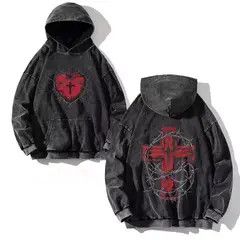 VIBE Black Vintage Pynk Y2k Gothic Hoodie Size US L / EU 52-54 / 3 - 5 Thumbnail