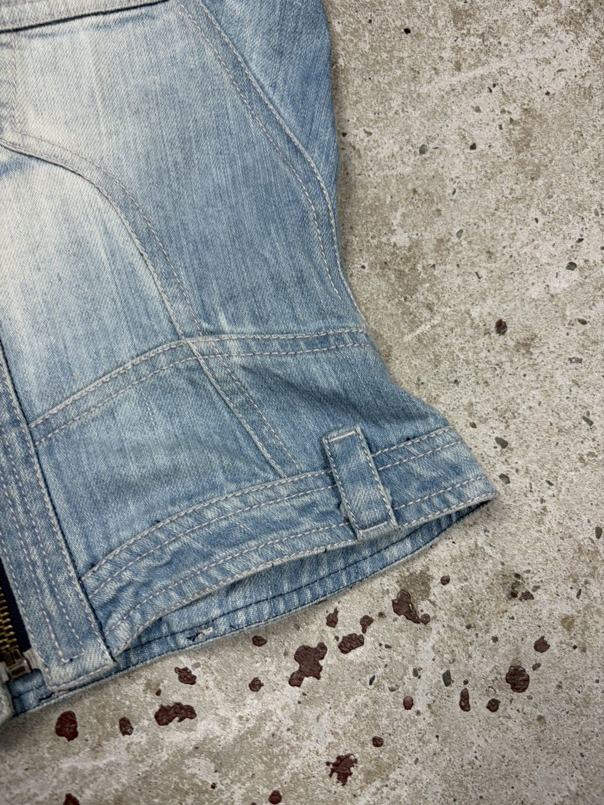 Just Cavalli Vintage 2000s Just Cavalli Denim Jeans Corset Top Zip Up Size M / US 6-8 / IT 42-44 - 9 Thumbnail