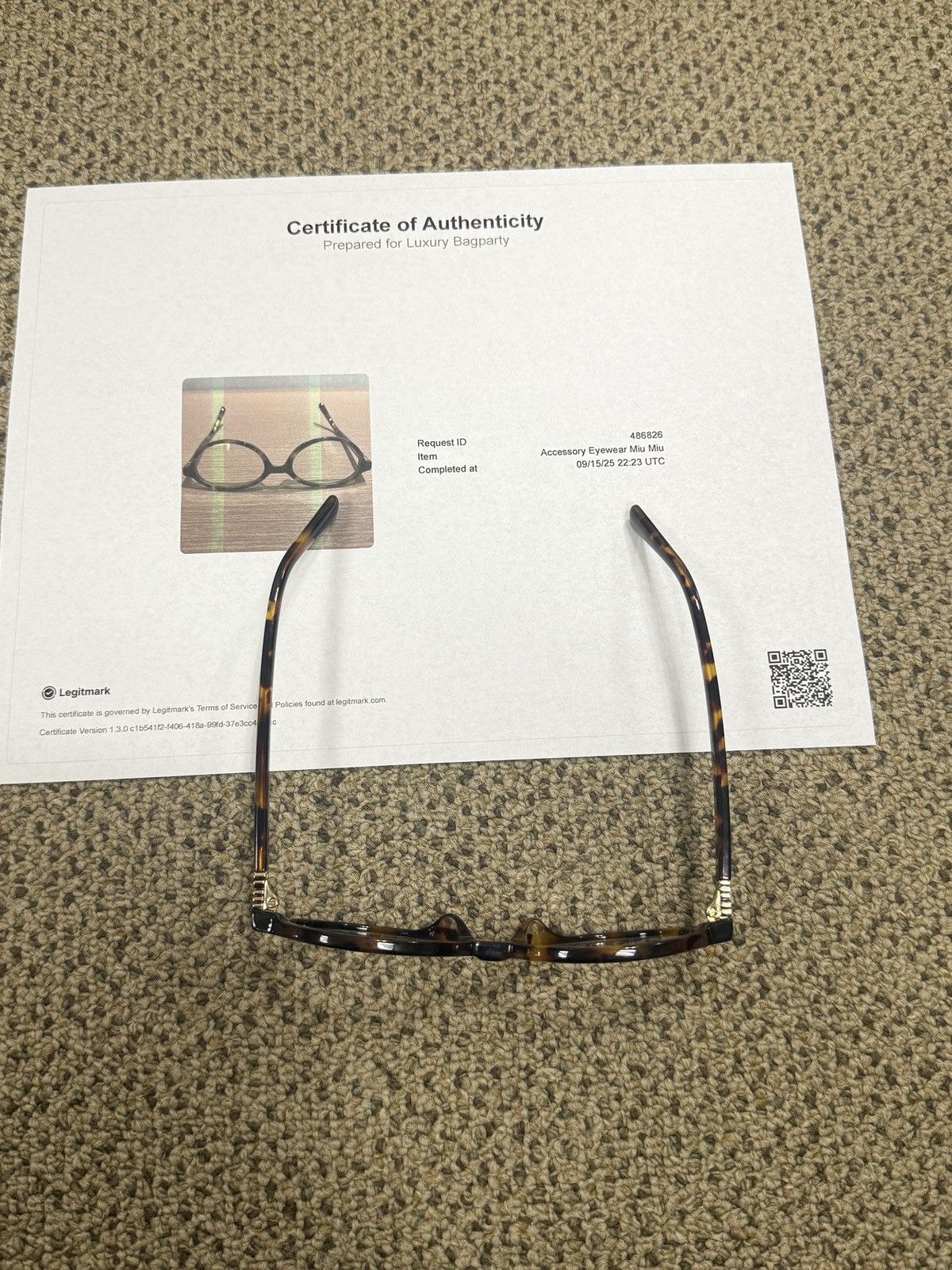 Miu Miu Miu Miu Oval Tortoiseshell Glasses Size ONE SIZE - 8 Thumbnail