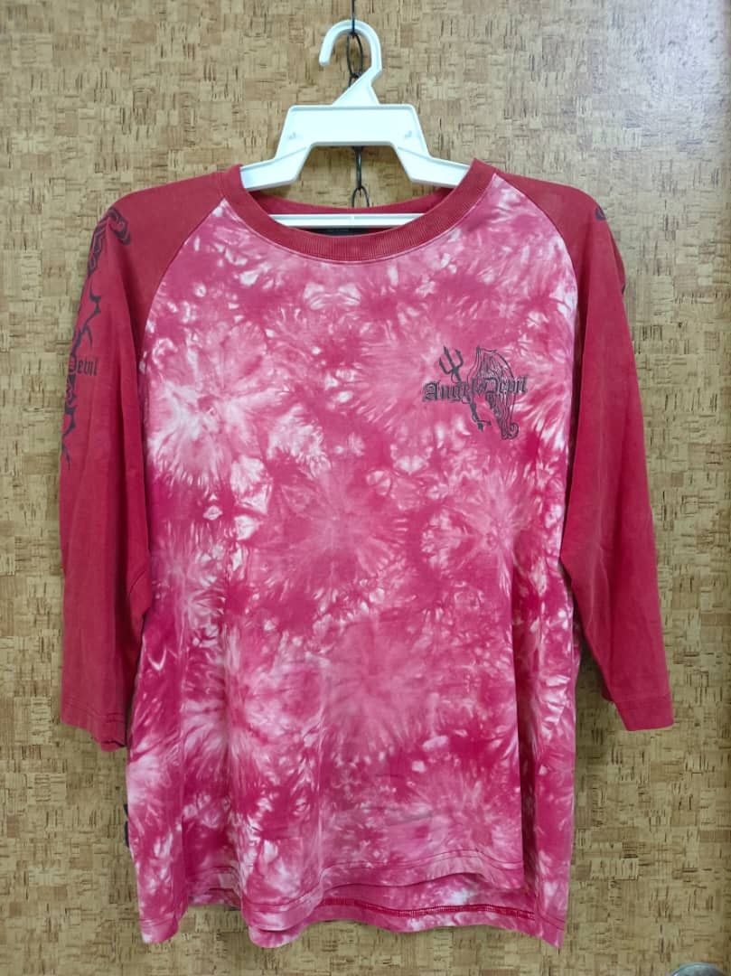 If Six Was Nine Angel Devil Tribal Grunge Gothic Tie Dye Tee Size US M / EU 48-50 / 2 - 2 Thumbnail