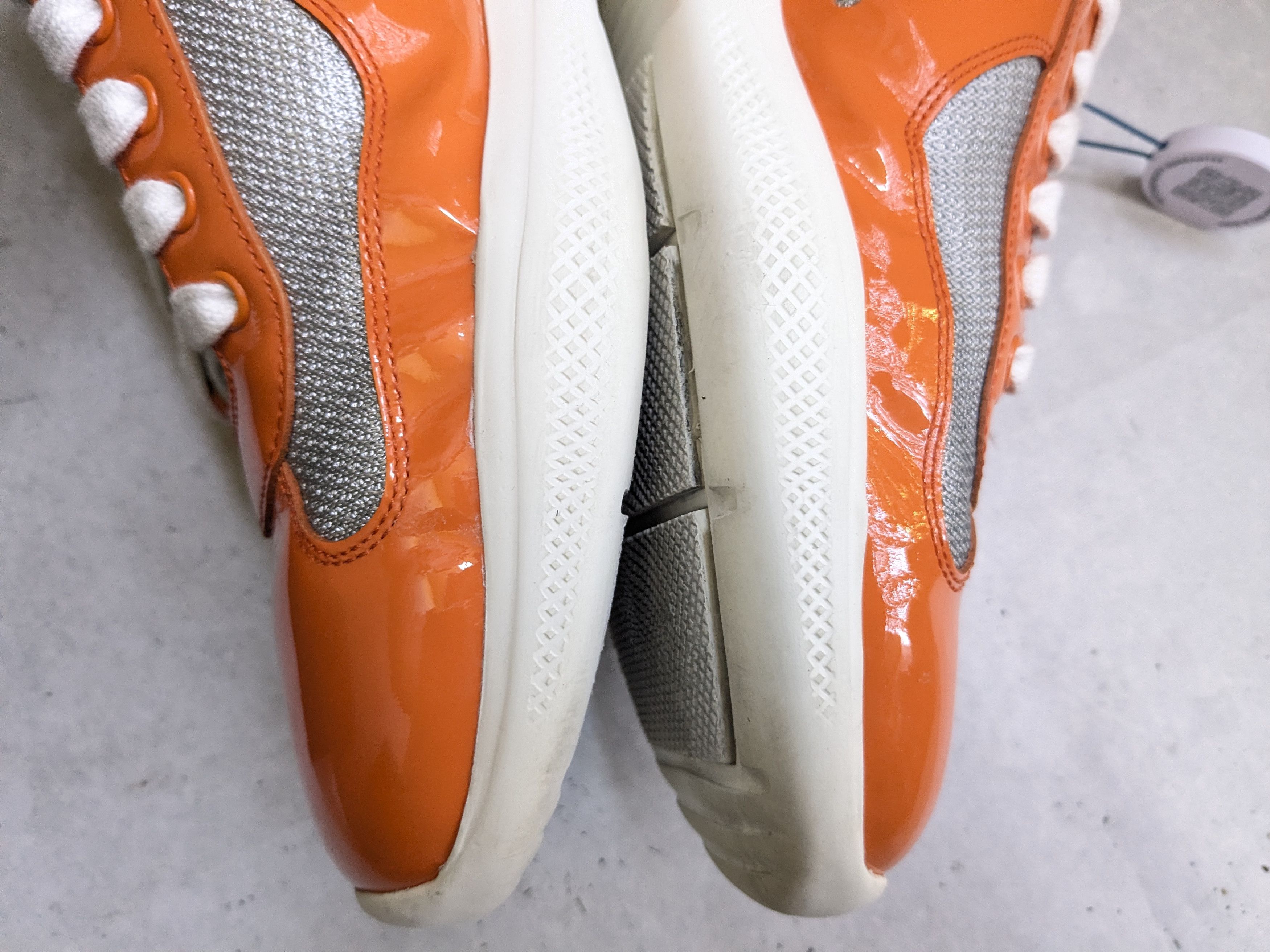 Prada Prada America's Cup Sneakers Orange 12 Patent Low Tops Size US 12 / EU 45 - 12 Thumbnail