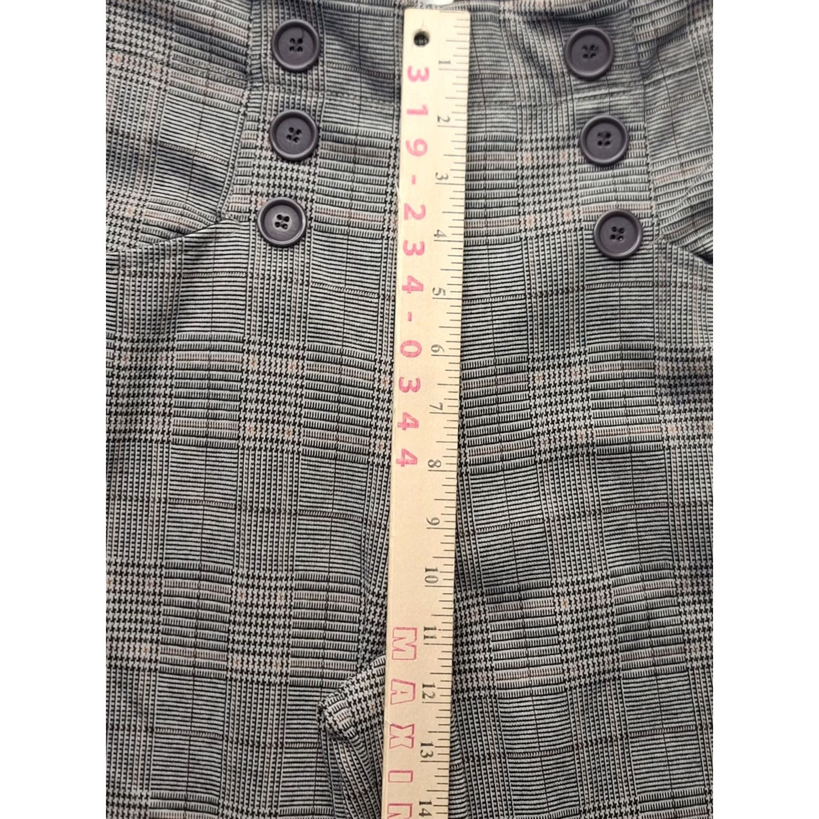 Vintage MAX STUDIO London Pants Womens M 28x30 Wide Leg High Rise Gray Polyester Rayon Spandex Geometric NWT Mens? Size 32" / US 10 / IT 46 - 6 Thumbnail
