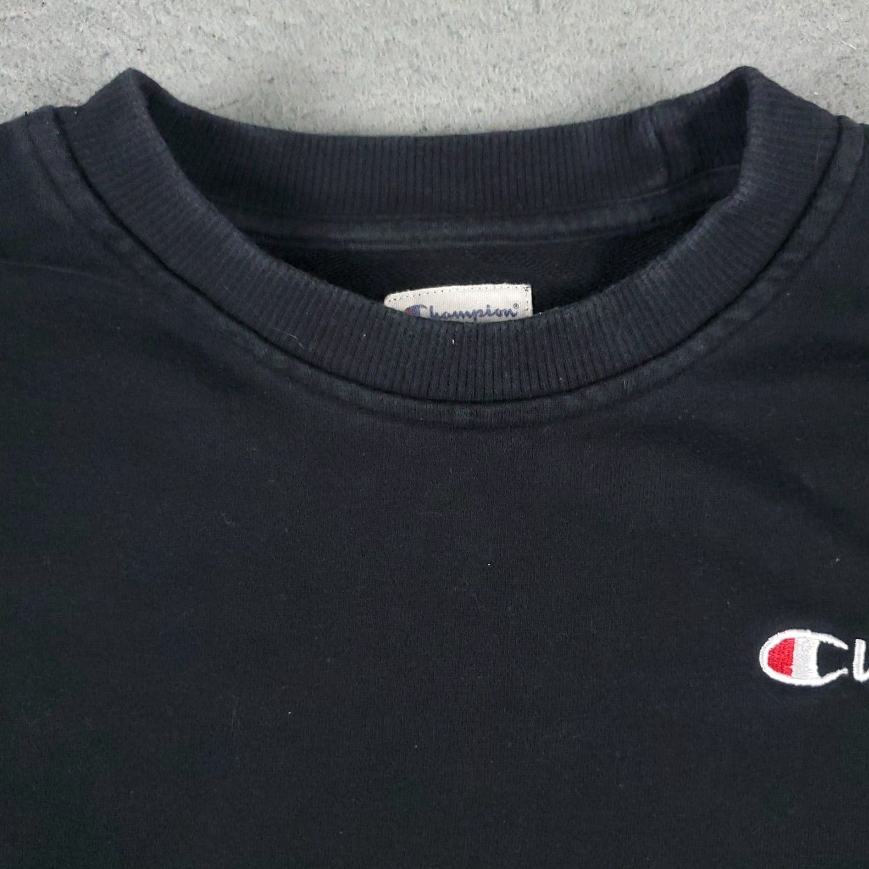 Champion Champion Pullover Sweater Mens Medium Black Crew Neck Long Sleeve Cotton Blend Size US M / EU 48-50 / 2 - 3 Thumbnail