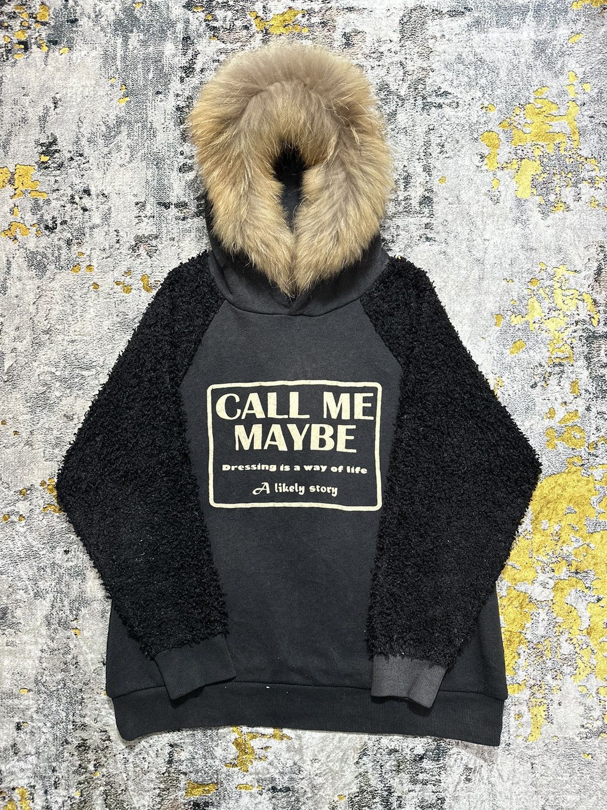 Japanese Brand CRAZY FADED CALL ME MAYBE SLEEVE MOHAIR FUR HOODIE LGB STYLE Size US M / EU 48-50 / 2 - 1 Thumbnail