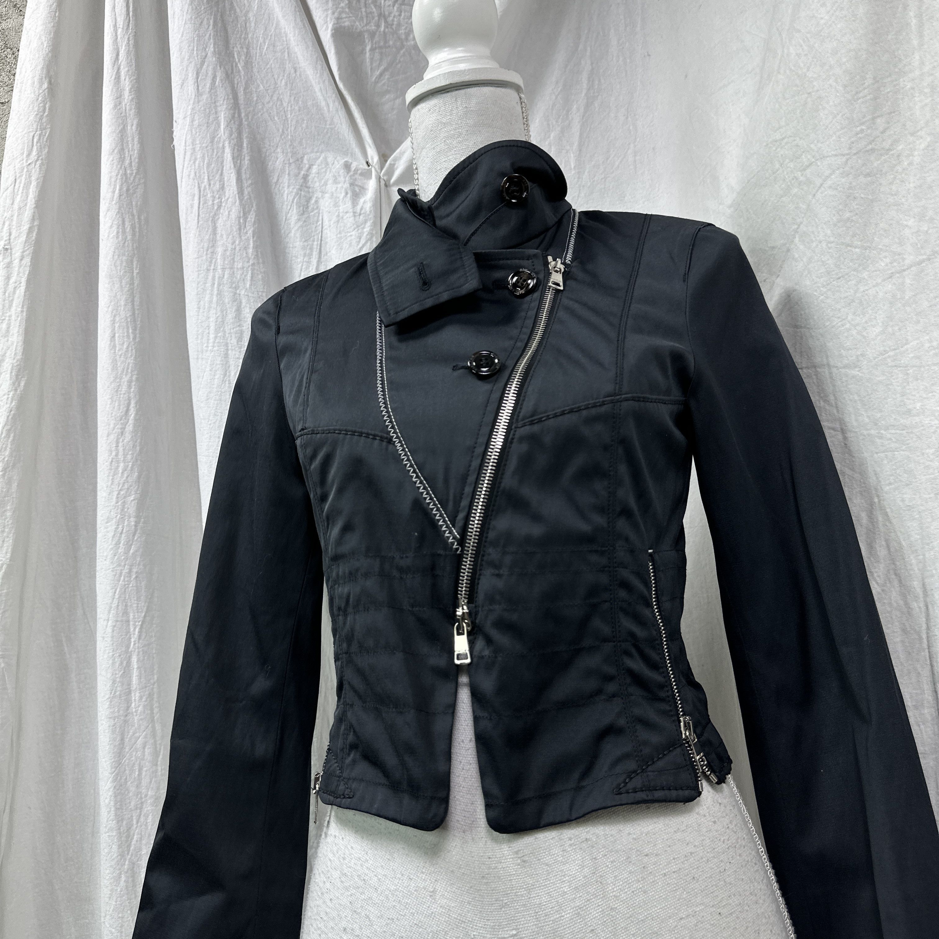 Vintage Vintage Marc Cain Multi Zip Asymmetrical Jacket Y2K Size S / US 4 / IT 40 - 10 Thumbnail