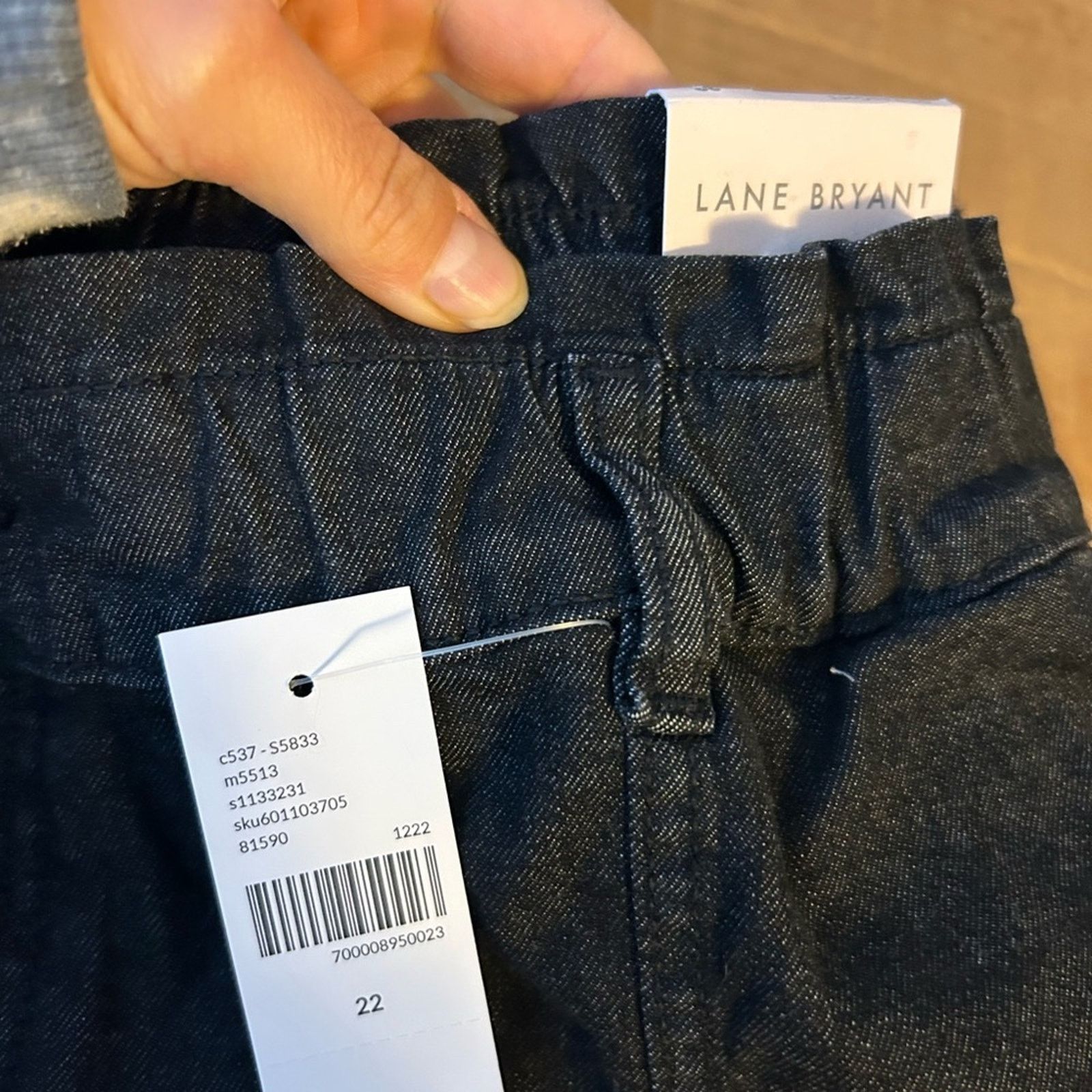 Other Nwt Lane Bryant Black Denim Straight Leg Cargo Pants Size 42" / US 20 - 5 Thumbnail