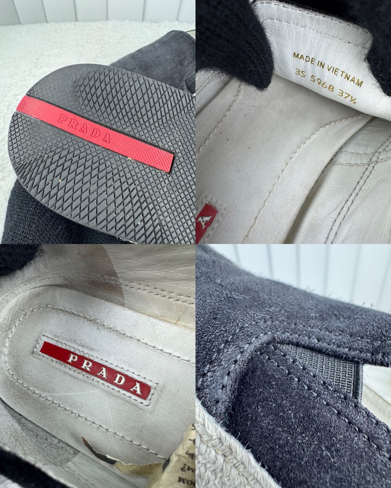 Prada Prada Suede Slip-On Espadrilles Black Size US 7.5 / IT 37.5 - 7 Thumbnail