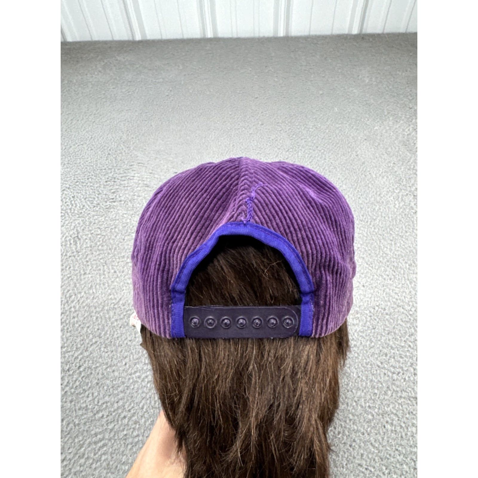 New Era VINTAGE Minnesota Vikings Corduroy Snapback Hat Cap NFL New Era Purple USA Cap Adjustable Boys Mens Womens Size ONE SIZE - 3 Thumbnail